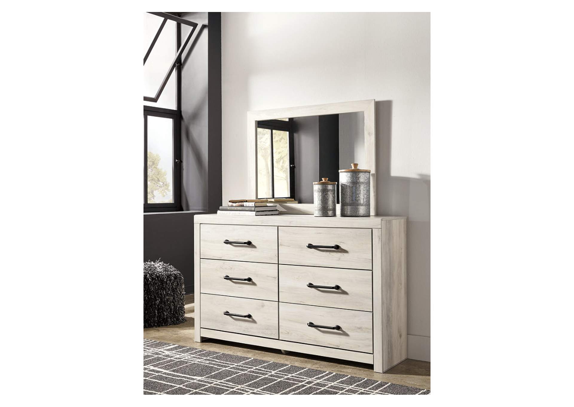 Cambeck Queen Panel Bed with 4 Storage Drawers with Mirrored Dresser,Signature Design By Ashley