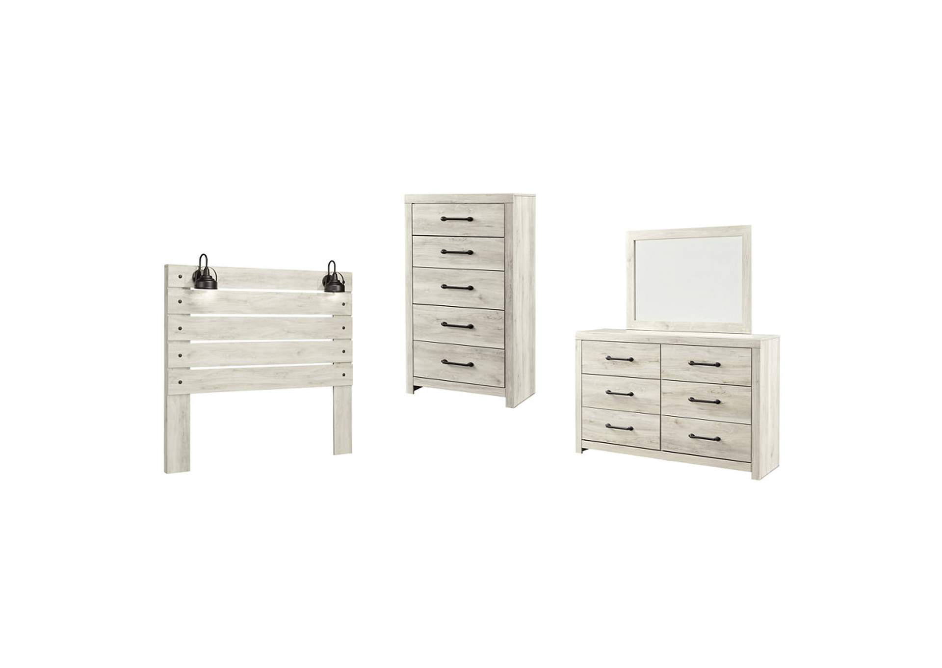 Cambeck Queen Panel Headboard Bed with Mirrored Dresser and Chest,Signature Design By Ashley