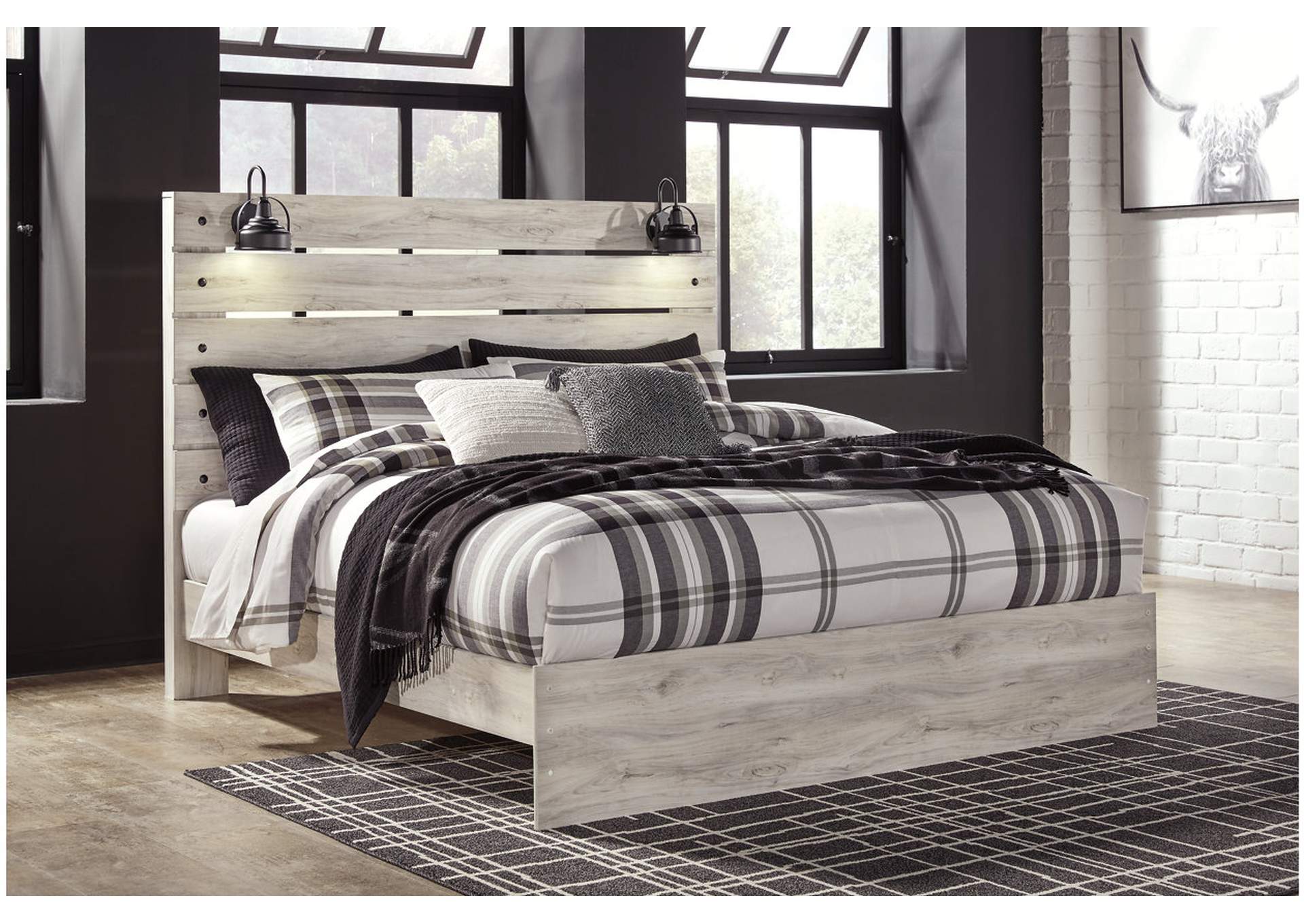 Cambeck King Panel Bed with 2 Storage Drawers with Dresser,Signature Design By Ashley