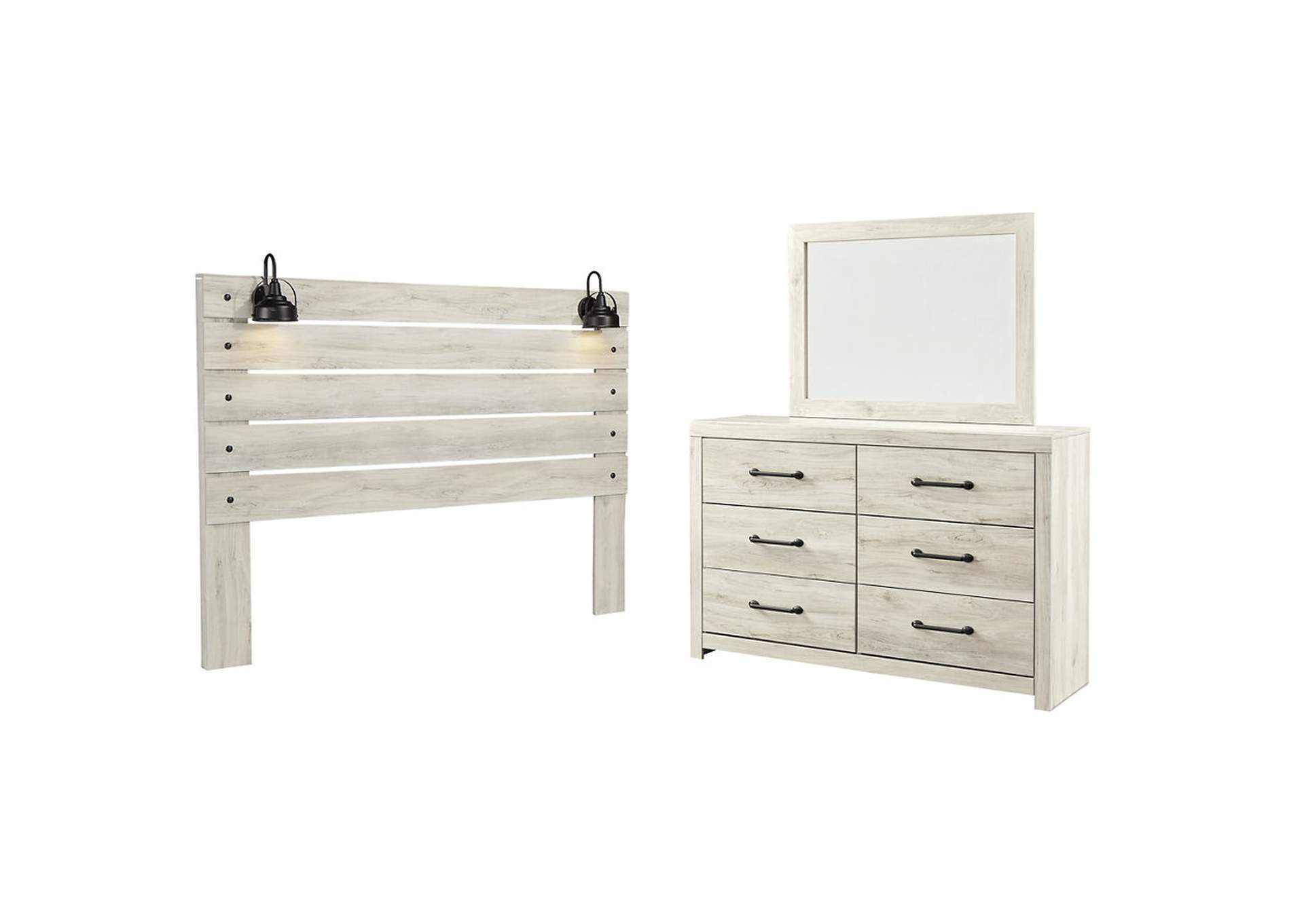 Cambeck King Panel Headboard Bed with Mirrored Dresser,Signature Design By Ashley