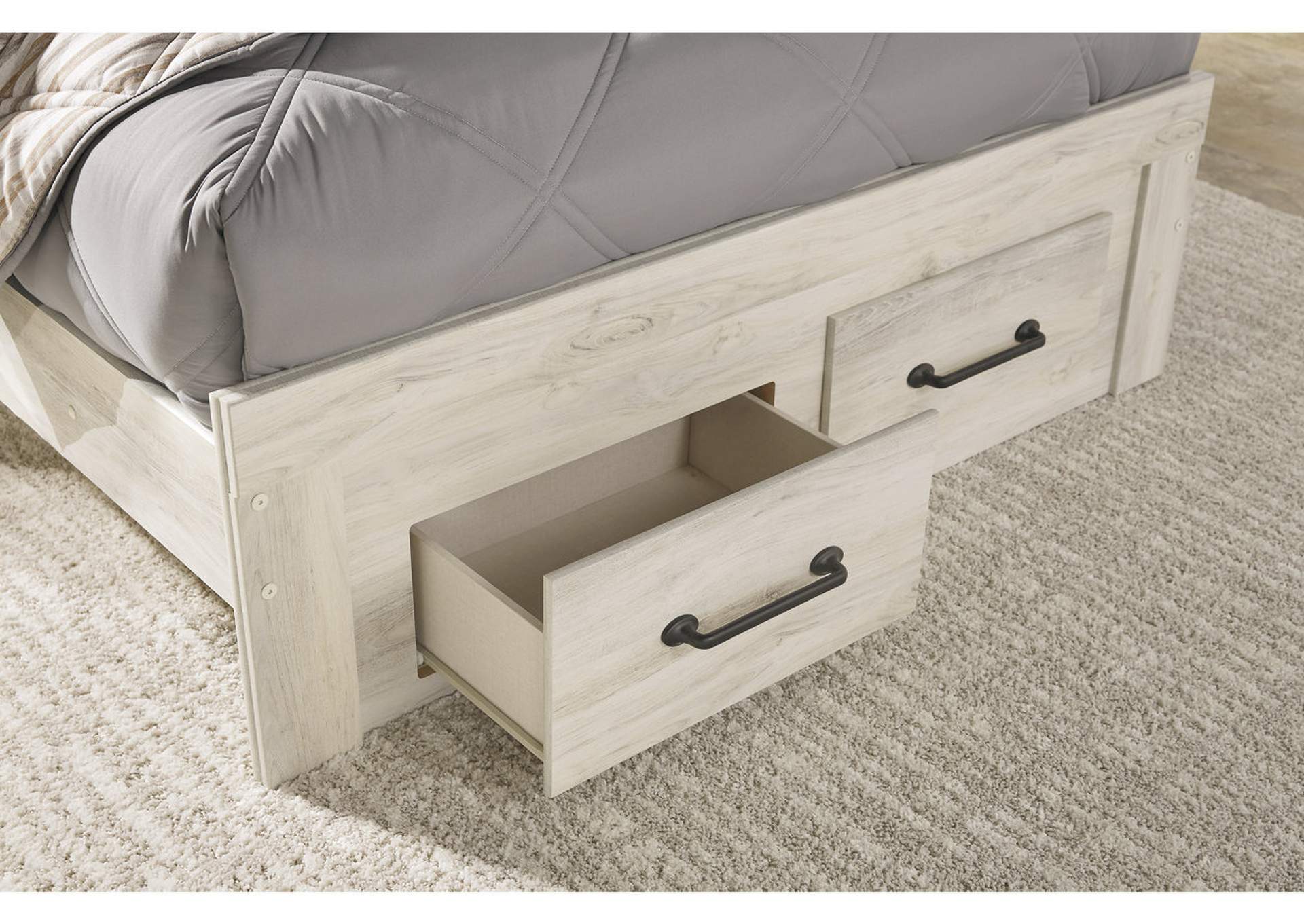 Cambeck Full Panel Bed with 2 Storage Drawers with Mirrored Dresser and 2 Nightstands,Signature Design By Ashley