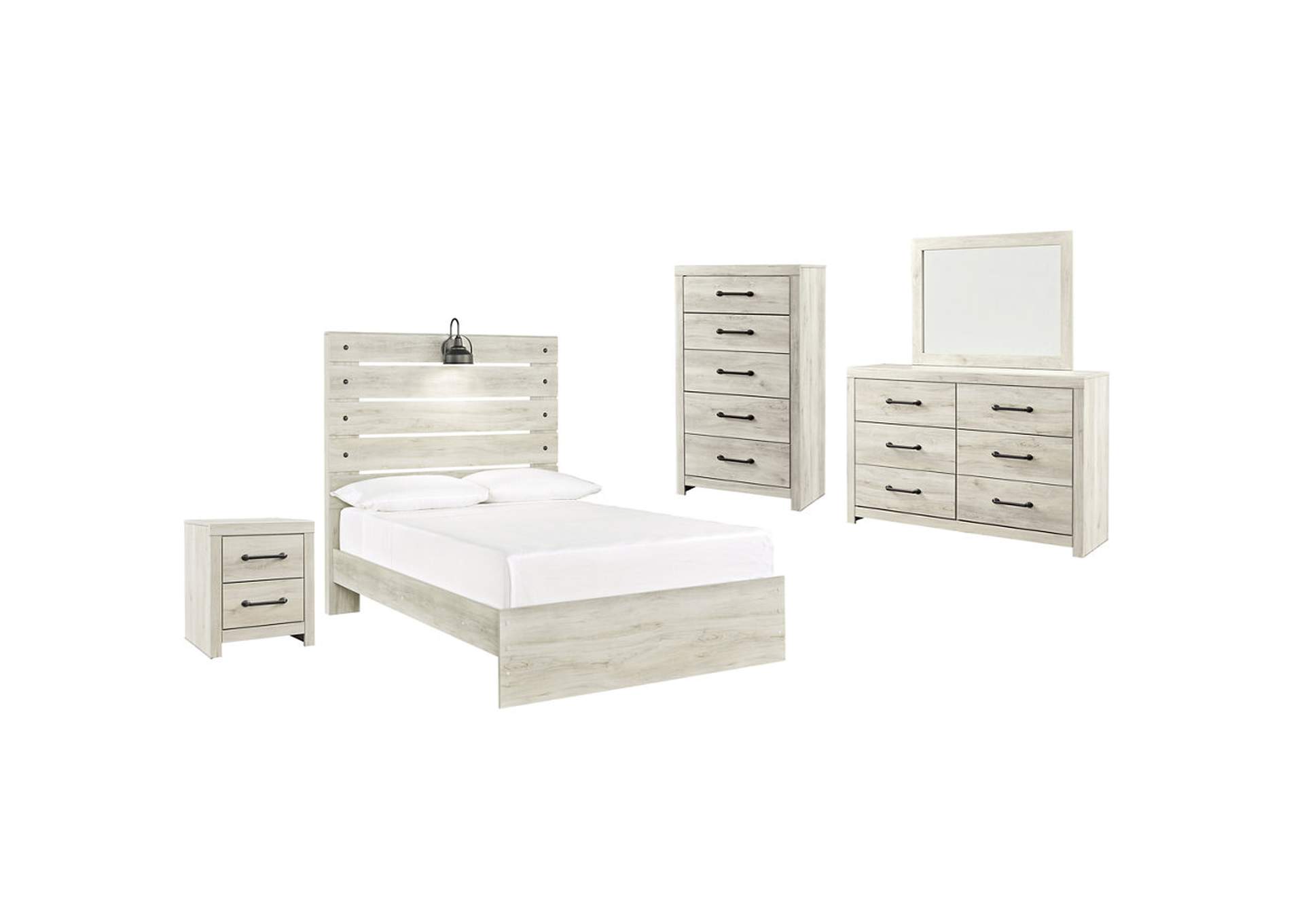 Cambeck Full Panel Bed with Mirrored Dresser, Chest and Nightstand,Signature Design By Ashley