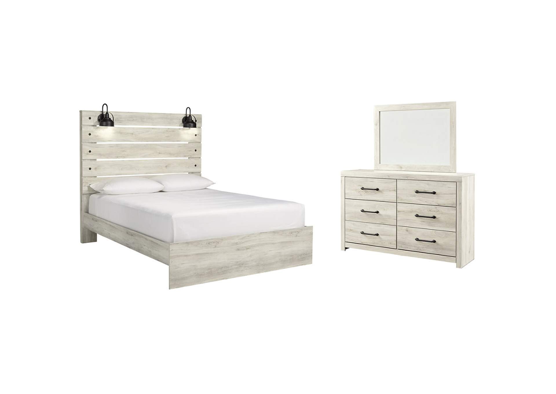 Cambeck Queen Panel Bed with Mirrored Dresser,Signature Design By Ashley