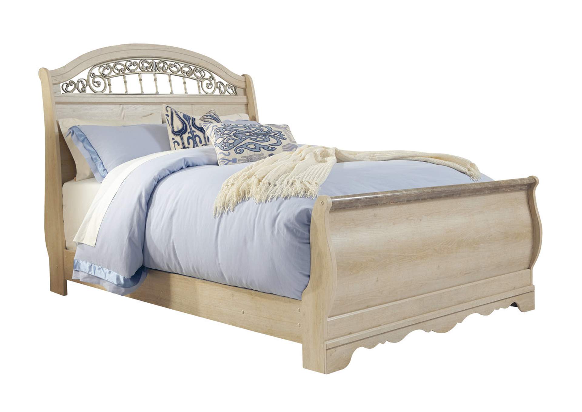 Catalina Antique White Queen Sleigh Bed,ABF Signature Design by Ashley