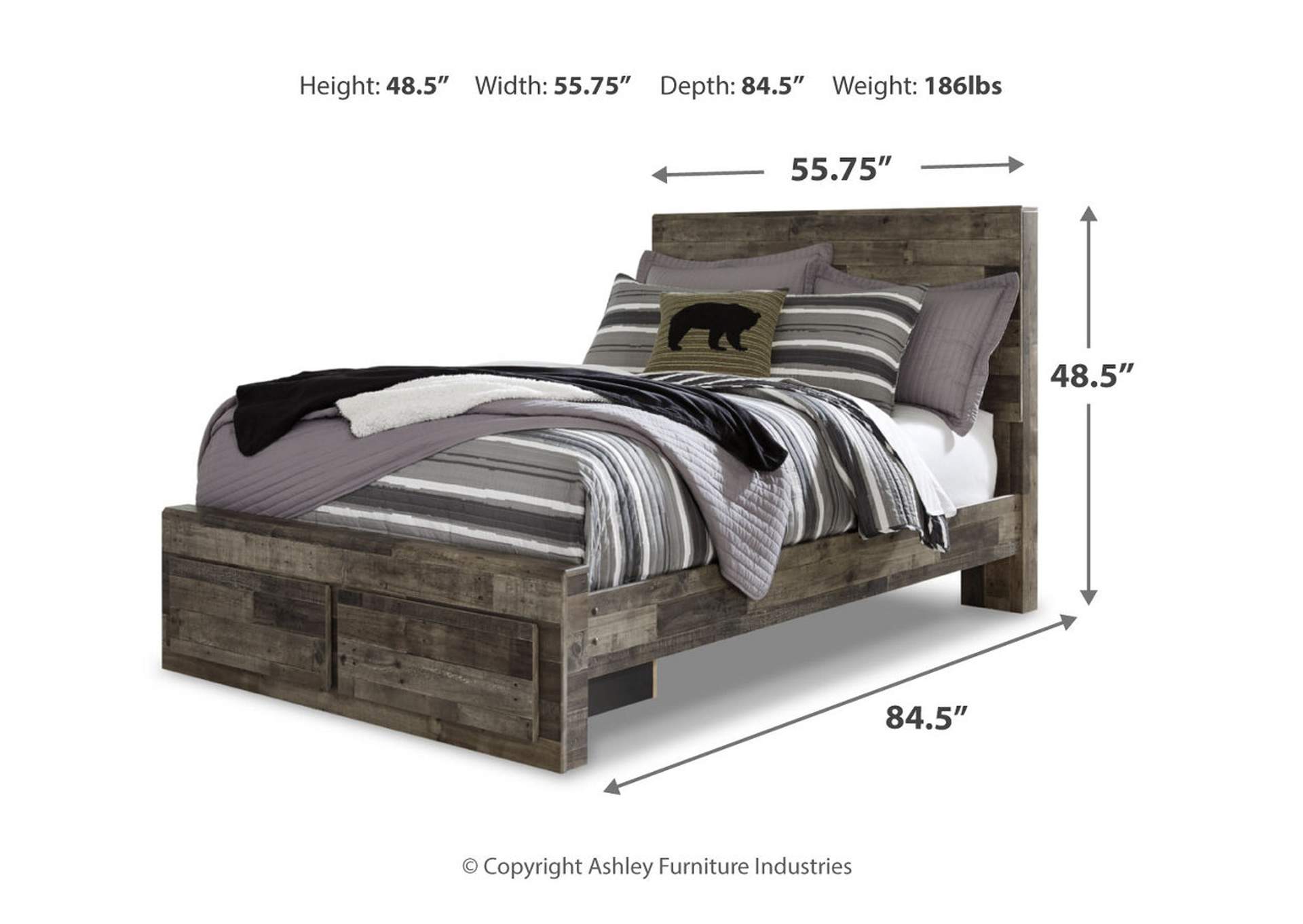 Derekson Full Panel Storage Bed with Nightstand,Signature Design By Ashley