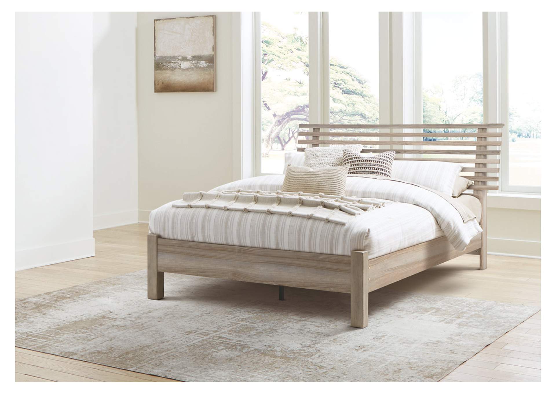 Hasbrick Queen Slat Panel Bed,Signature Design By Ashley