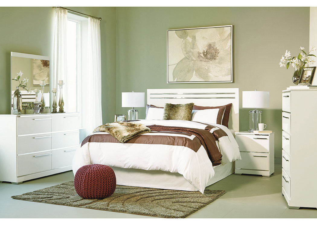 Brillaney White Queen/Full Panel Headboard w/Dresser & Mirror,ABF Signature Design by Ashley