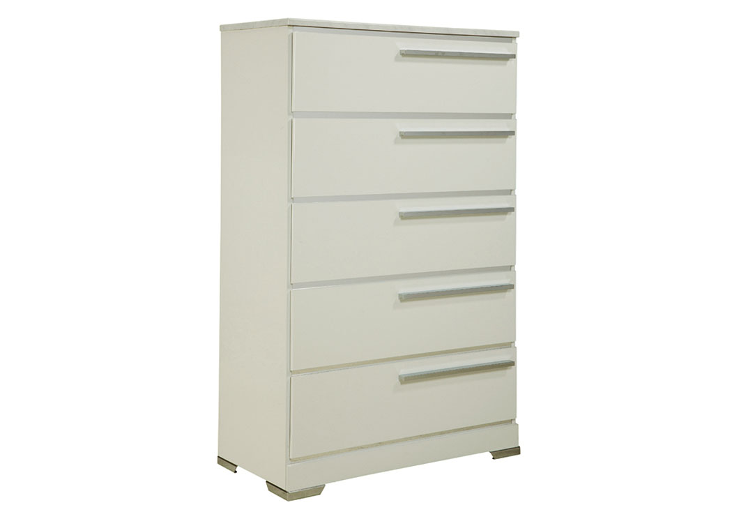 Brillaney White 5 Drawer Chest,ABF Signature Design by Ashley