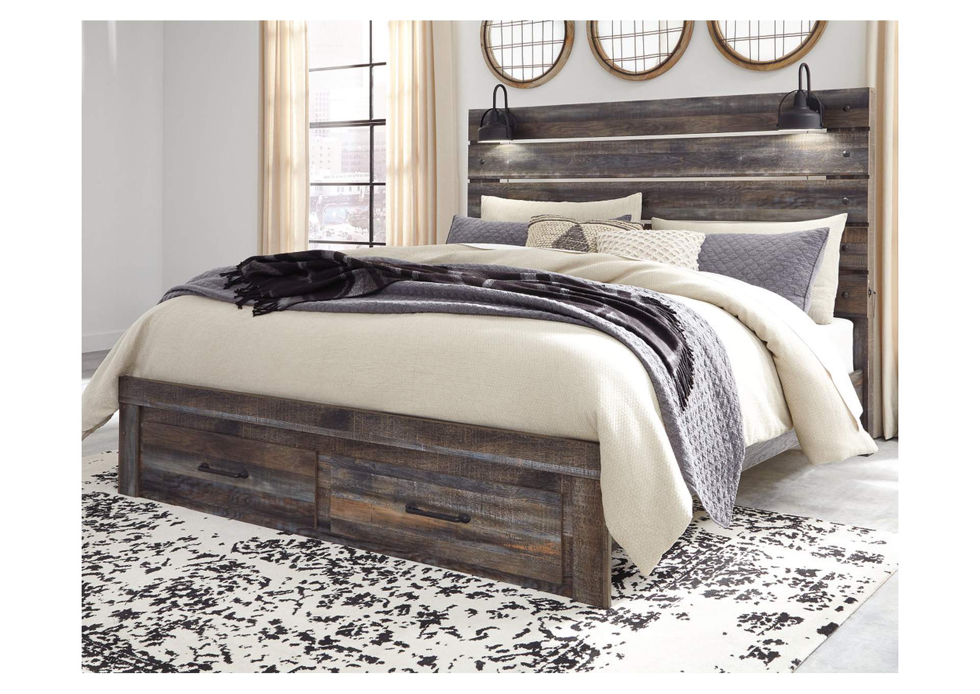 Drystan King Panel Bed with Storage,Signature Design By Ashley
