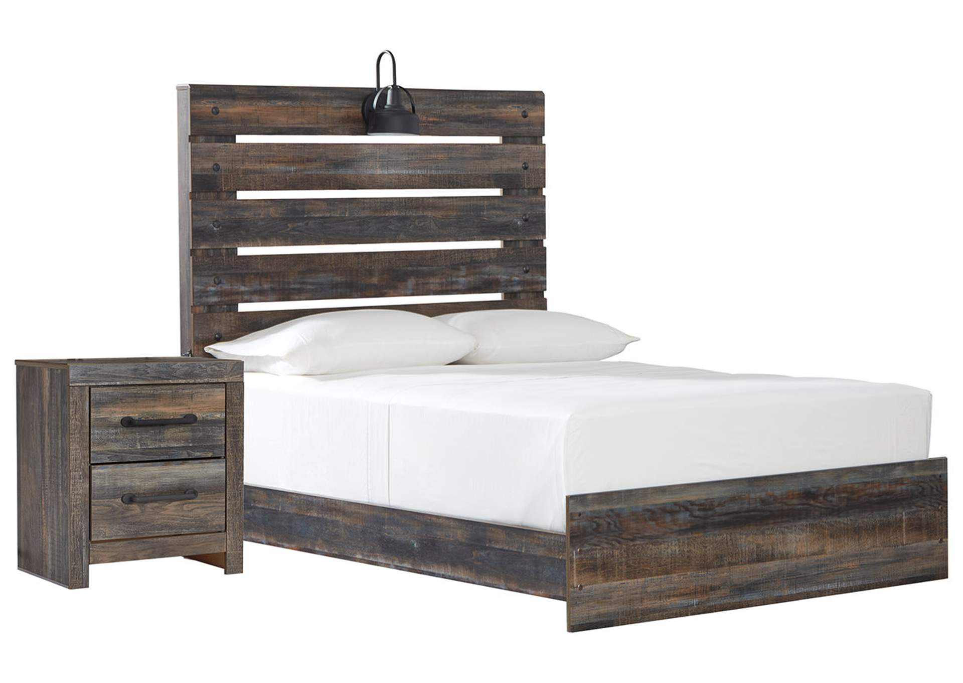 Drystan Full Panel Bed with Nightstand