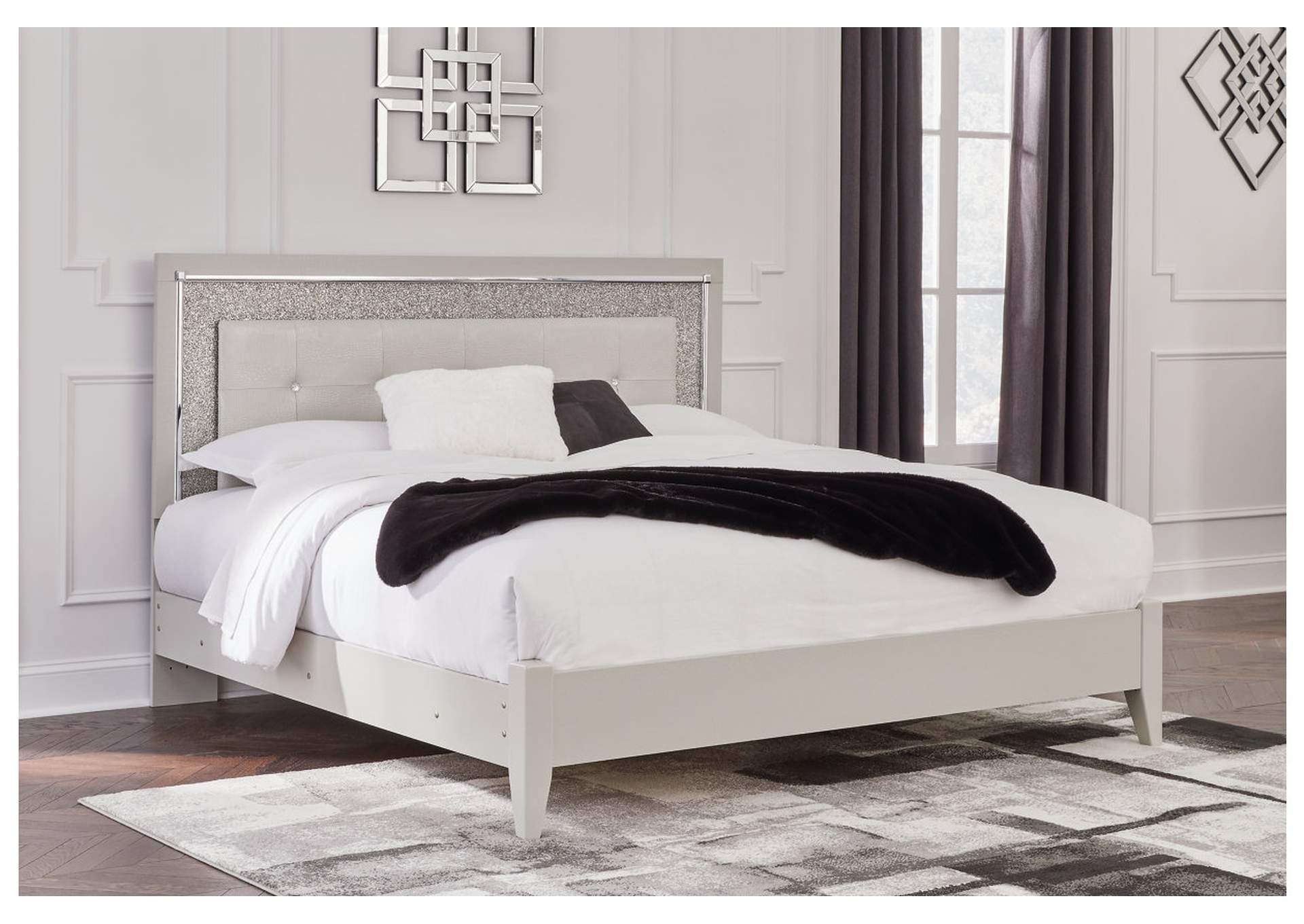 Zyniden King Upholstered Panel Bed,Signature Design By Ashley
