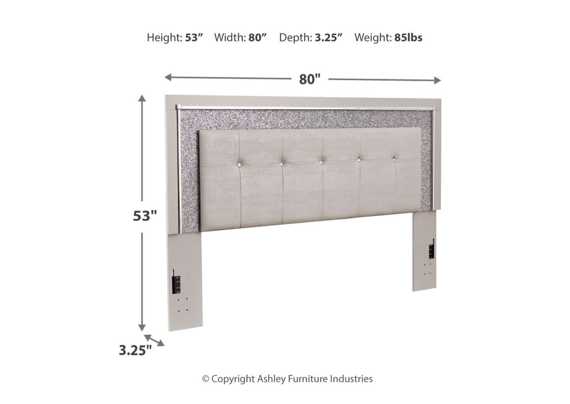 Zyniden King Upholstered Panel Headboard,Signature Design By Ashley