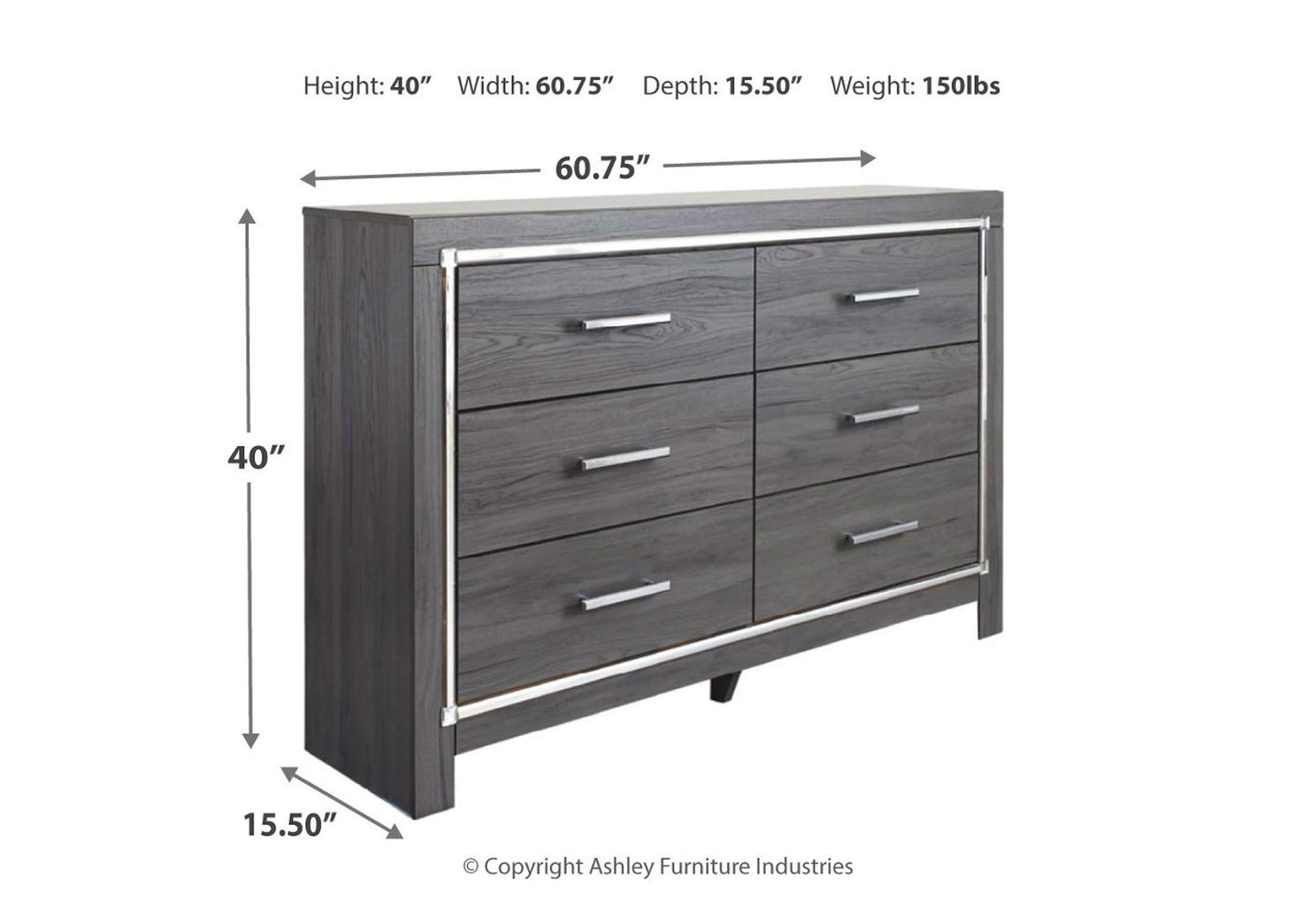 Lodanna Full Panel Bed with Mirrored Dresser, Chest and 2 Nightstands,Signature Design By Ashley