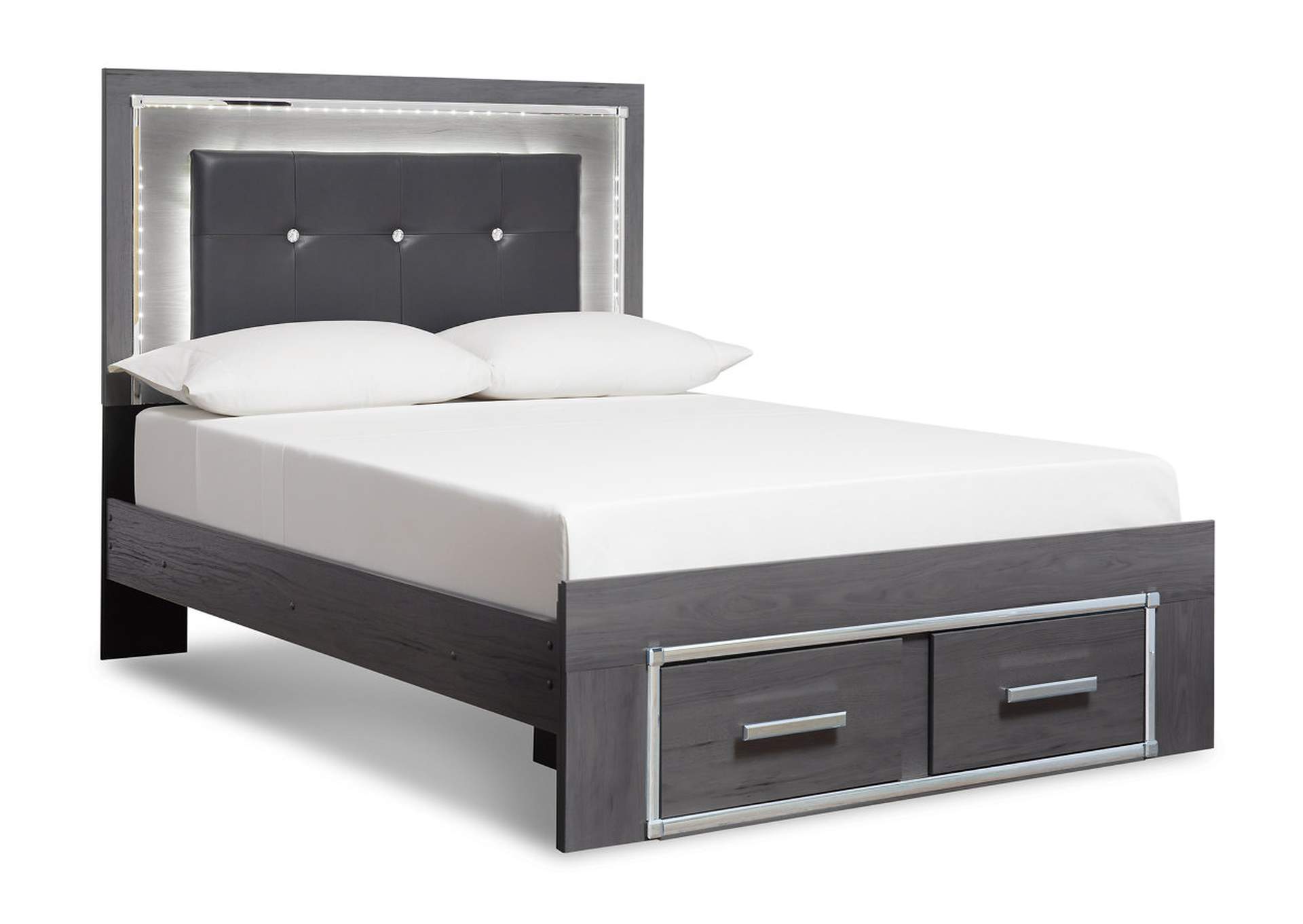 Lodanna Queen Panel Bed with 2 Storage Drawers with Dresser,Signature Design By Ashley