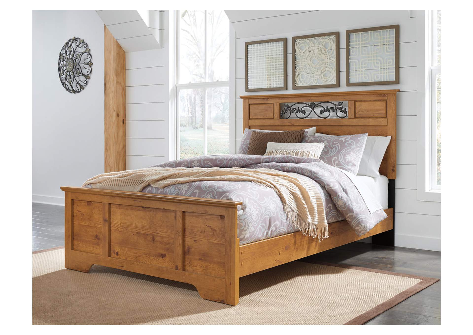 Bittersweet Queen Panel Bed with Mirrored Dresser and Chest,Signature Design By Ashley