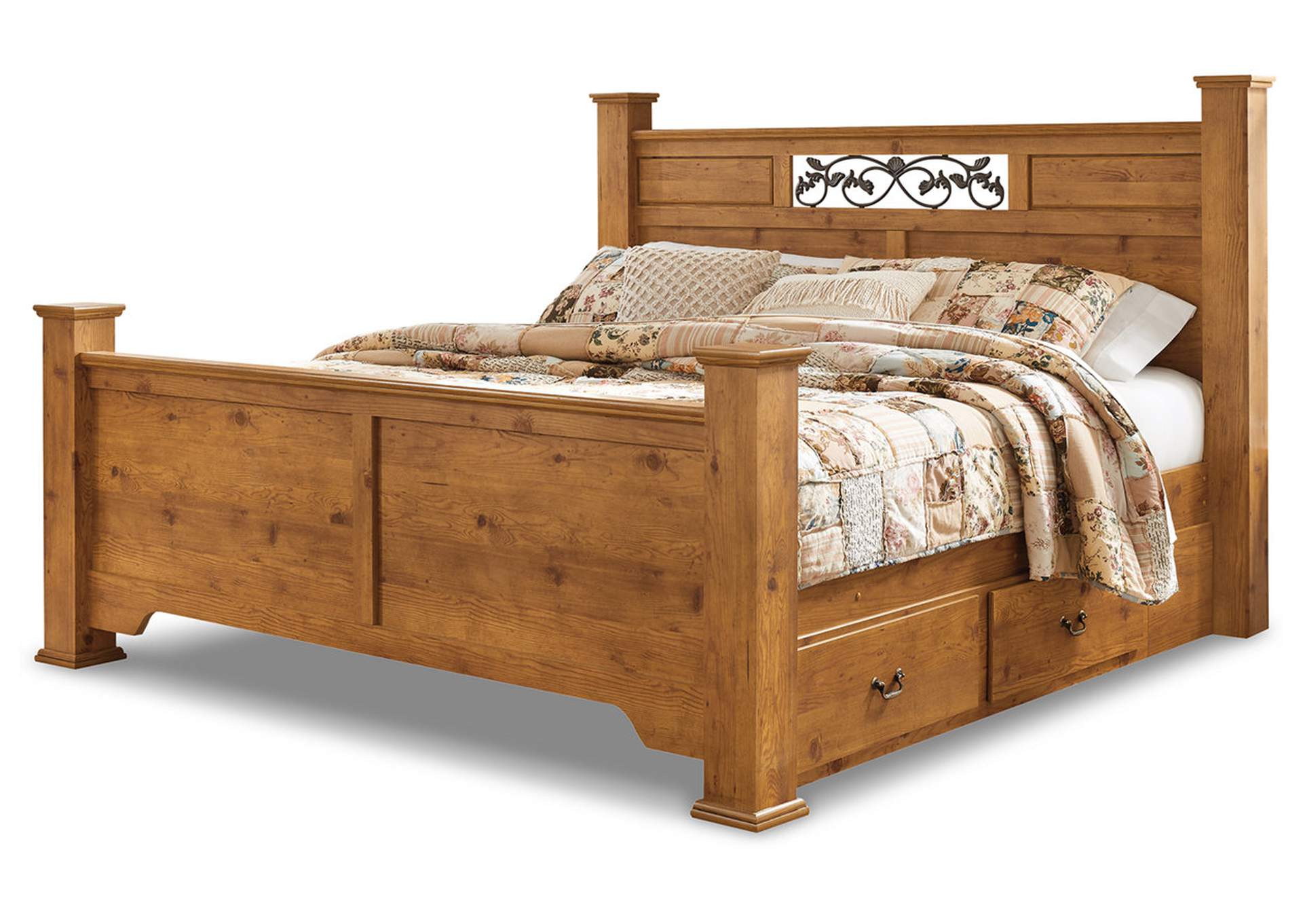 Bittersweet King Poster Bed with 2 Storage Drawers,Signature Design By Ashley