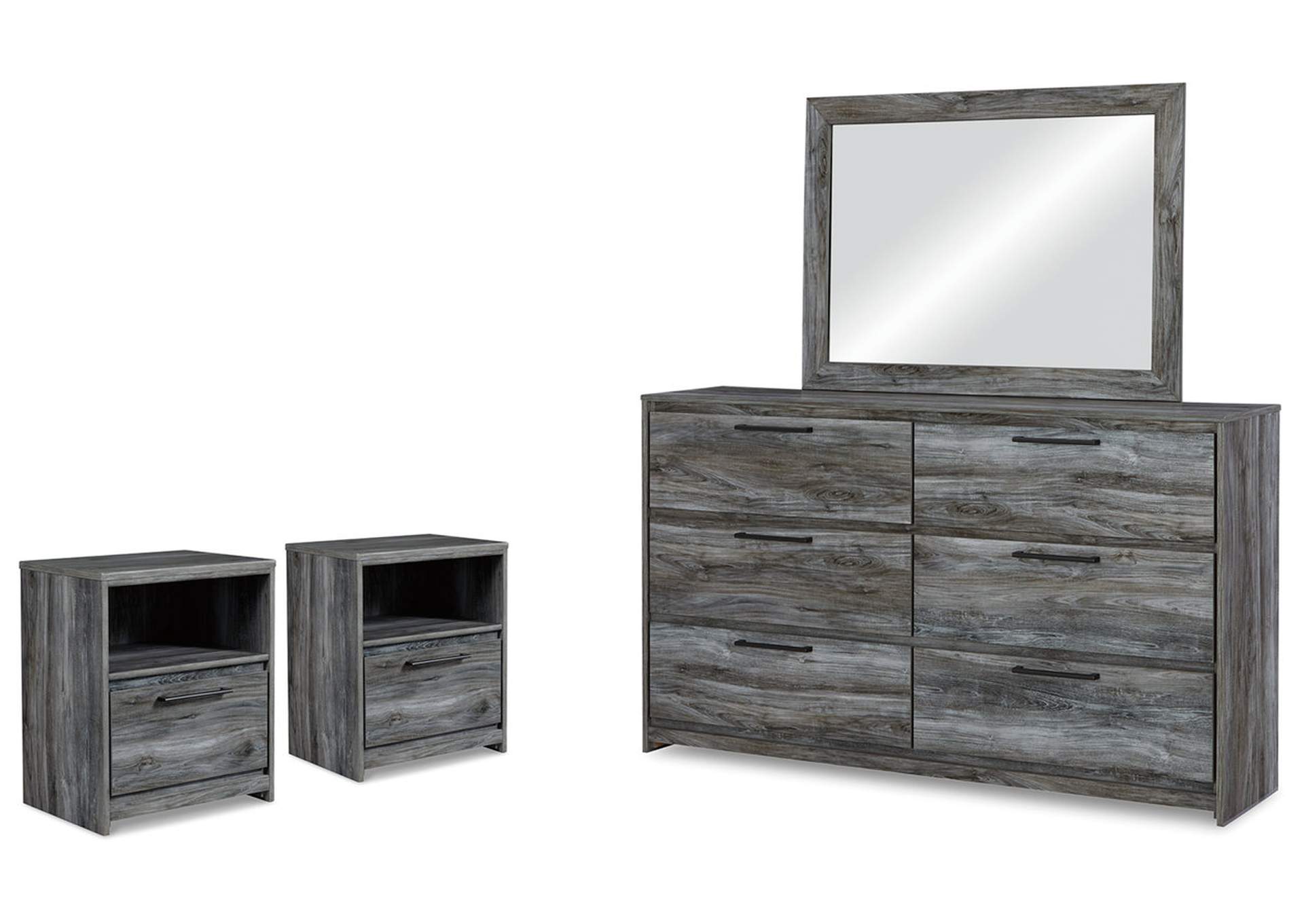 Baystorm Dresser, Mirror and 2 Nightstands,Signature Design By Ashley