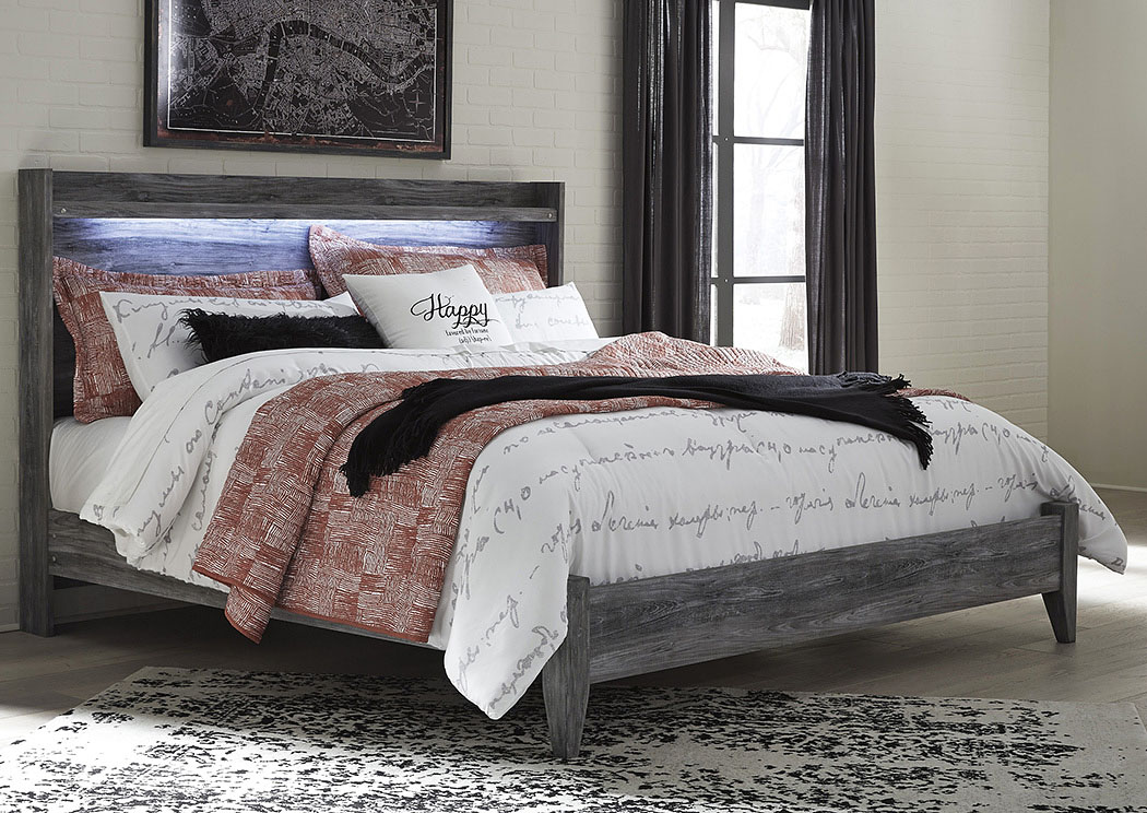 Baystorm Gray King Panel Bed,ABF Signature Design by Ashley