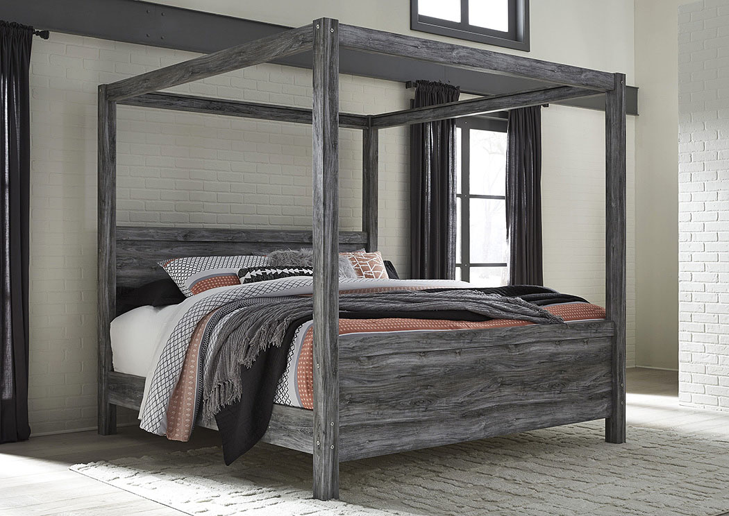 Baystorm Gray King Canopy  Bed,ABF Signature Design by Ashley