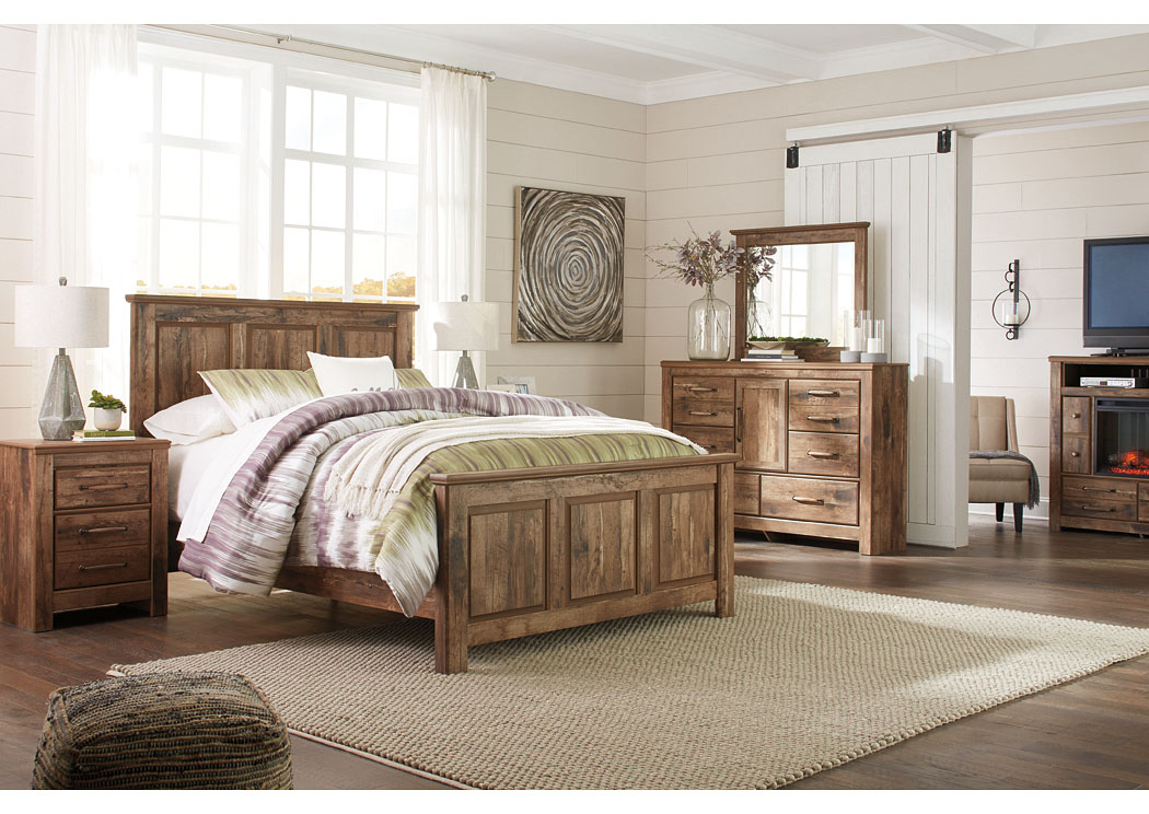 Blaneville Brown Queen Panel Bed w/Dresser, Mirror, Drawer Chest and Nightstand,ABF Signature Design by Ashley