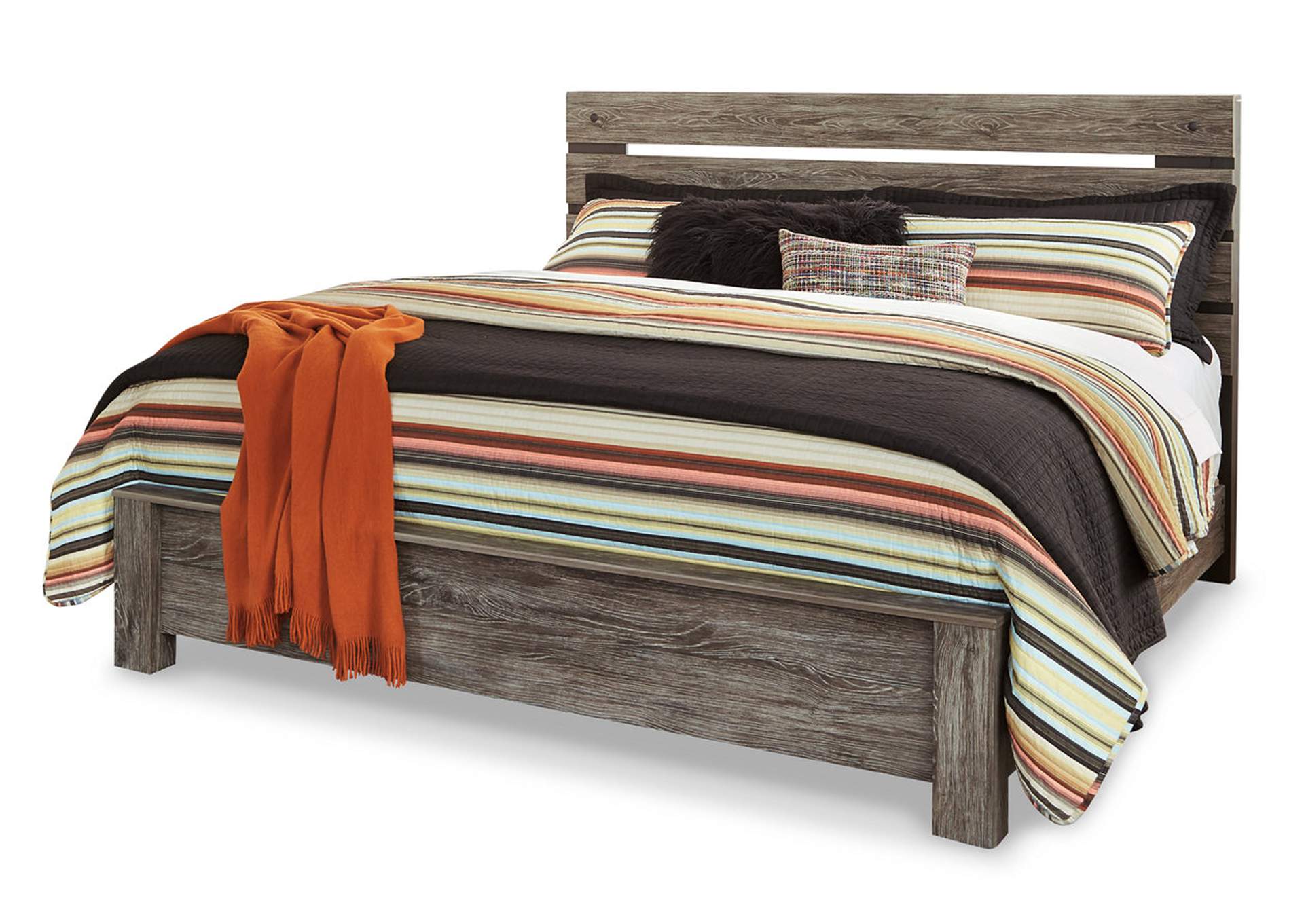 Cazenfeld Black/Gray King Panel Bed,ABF Signature Design by Ashley