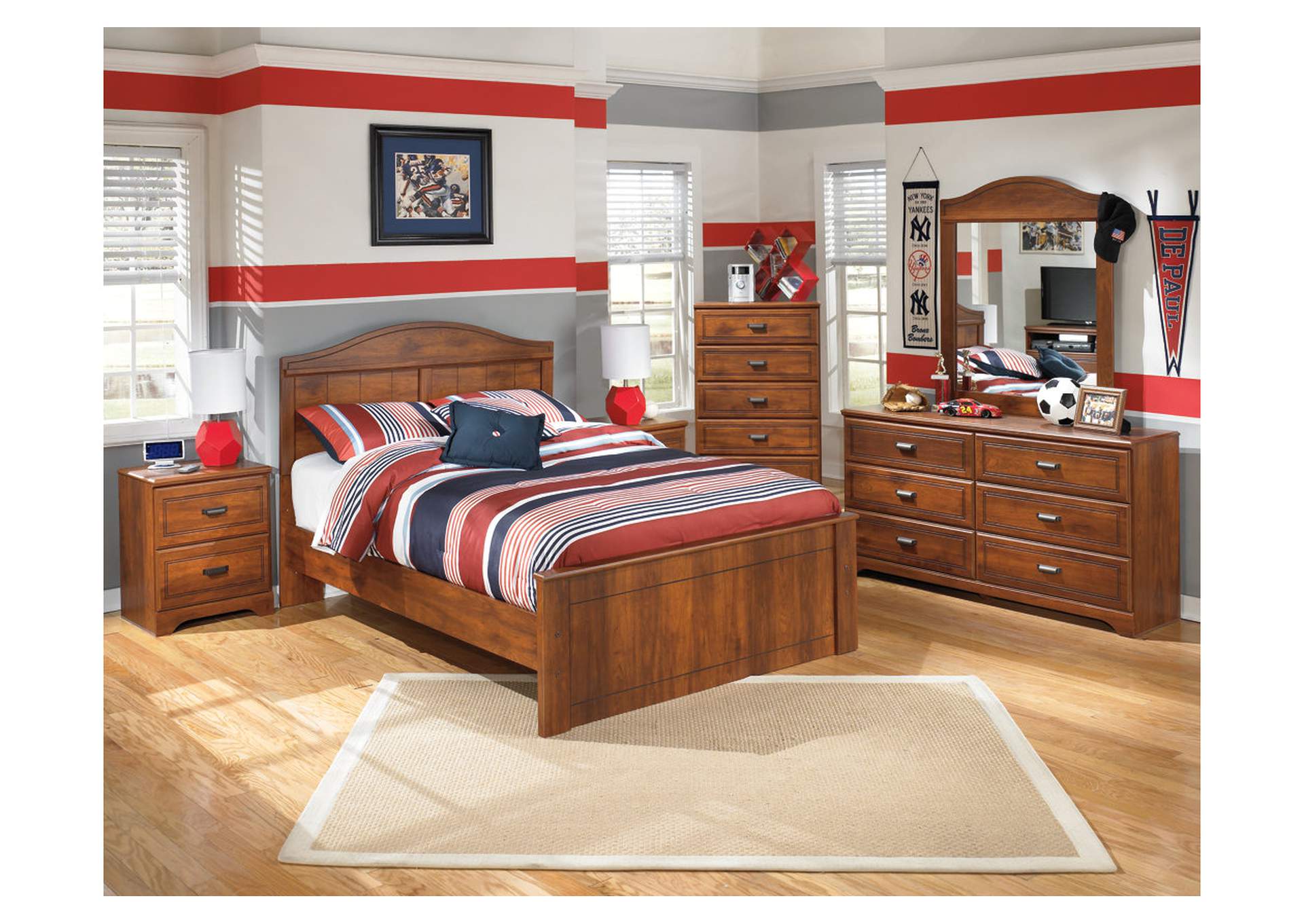 Barchan Full Panel Bed, Dresser & Mirror,ABF Signature Design by Ashley