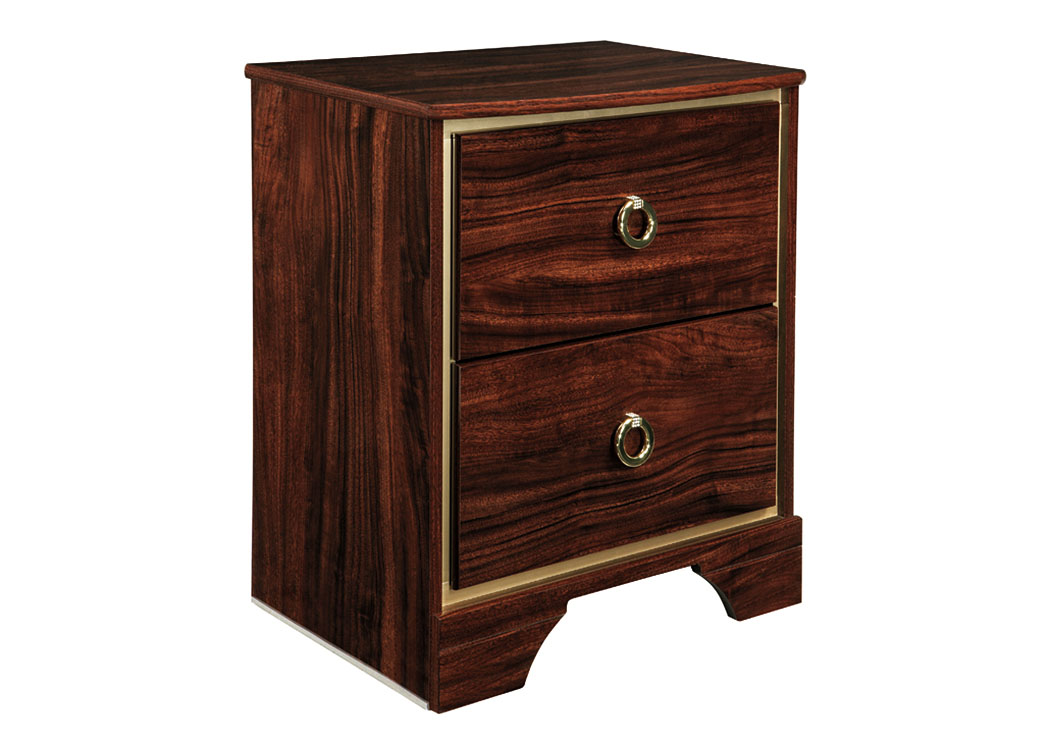 Lenmara Reddish Brown Two Drawer Nightstand,ABF Signature Design by Ashley