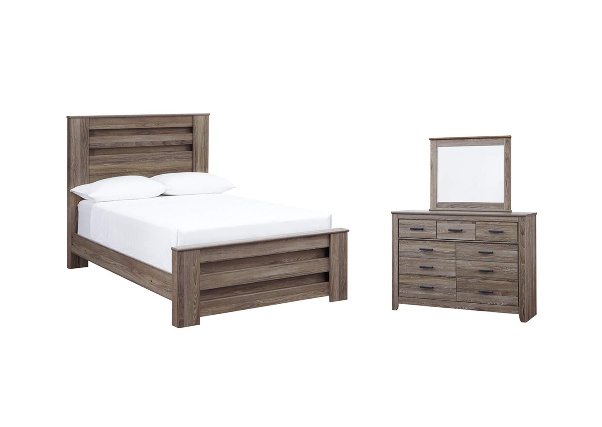 Zelen Full Panel Bed with Mirrored Dresser,Signature Design By Ashley