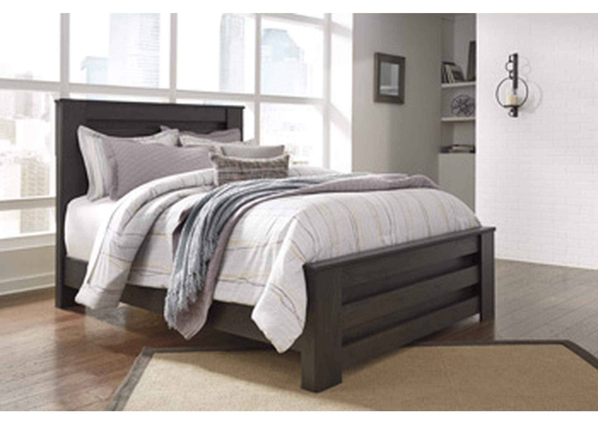 Brinxton King Panel Bed, Dresser, Mirror and Nightstand,Signature Design By Ashley