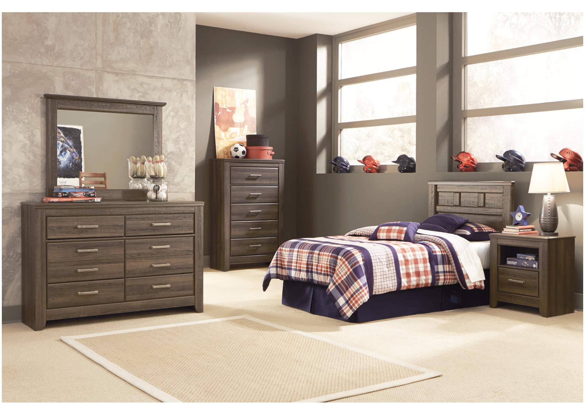 Juararo Twin Panel Headboard, Youth Dresser & Mirror,ABF Signature Design by Ashley