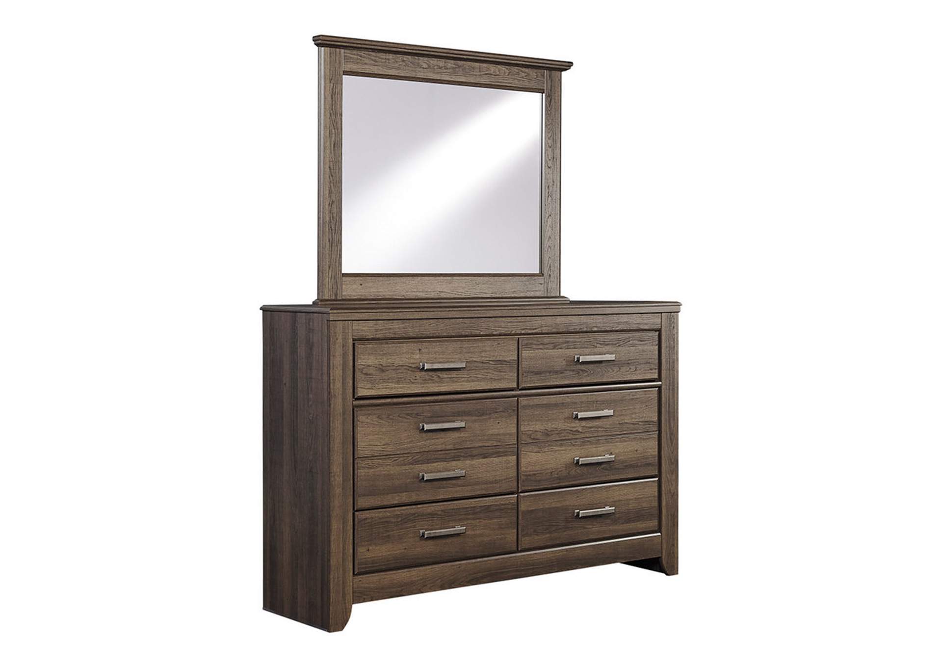 Juararo California King Poster Bed with Mirrored Dresser, Chest and 2 Nightstands,Signature Design By Ashley