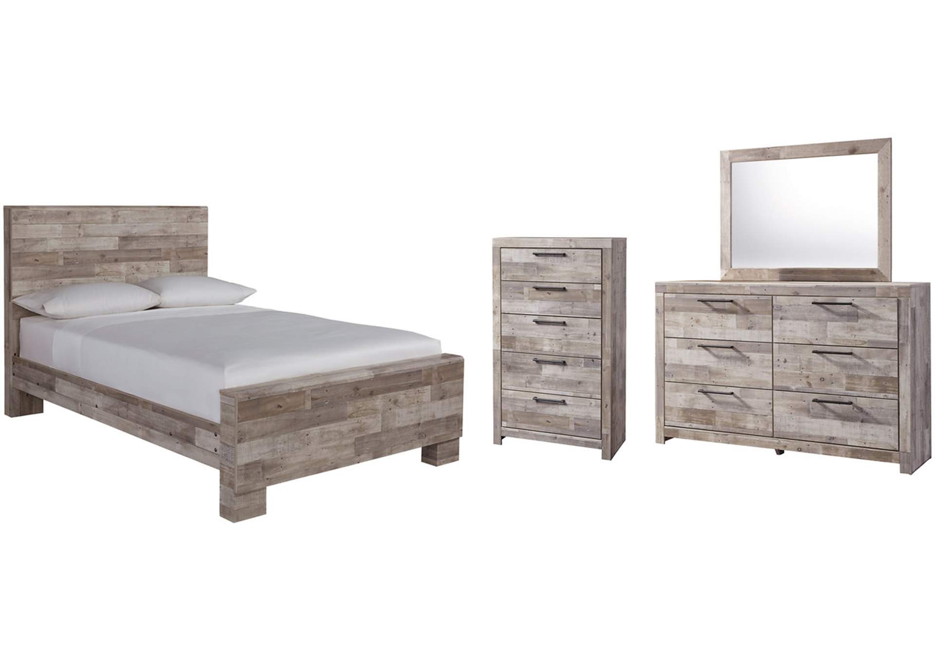 Effie Full Panel Bed with Mirrored Dresser and Chest,Signature Design By Ashley