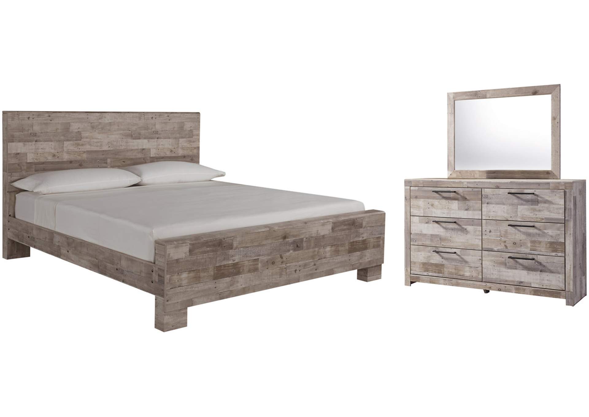 Effie King Panel Bed with Mirrored Dresser,Signature Design By Ashley