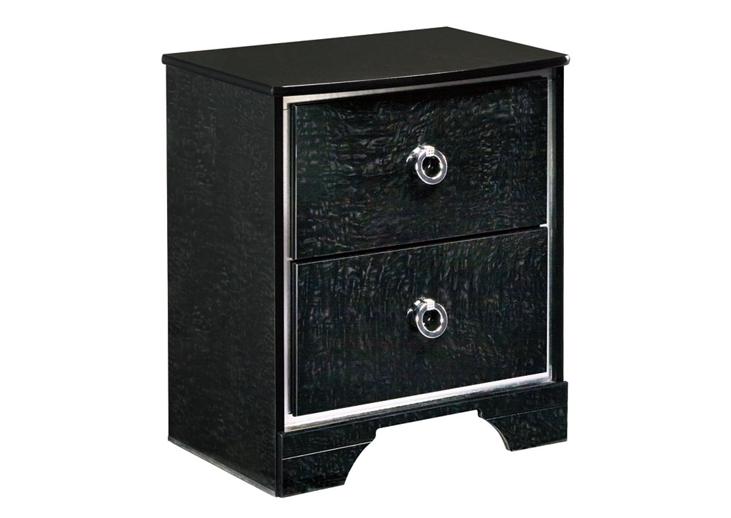 Amrothi Black Two Drawer Nightstand,ABF Signature Design by Ashley