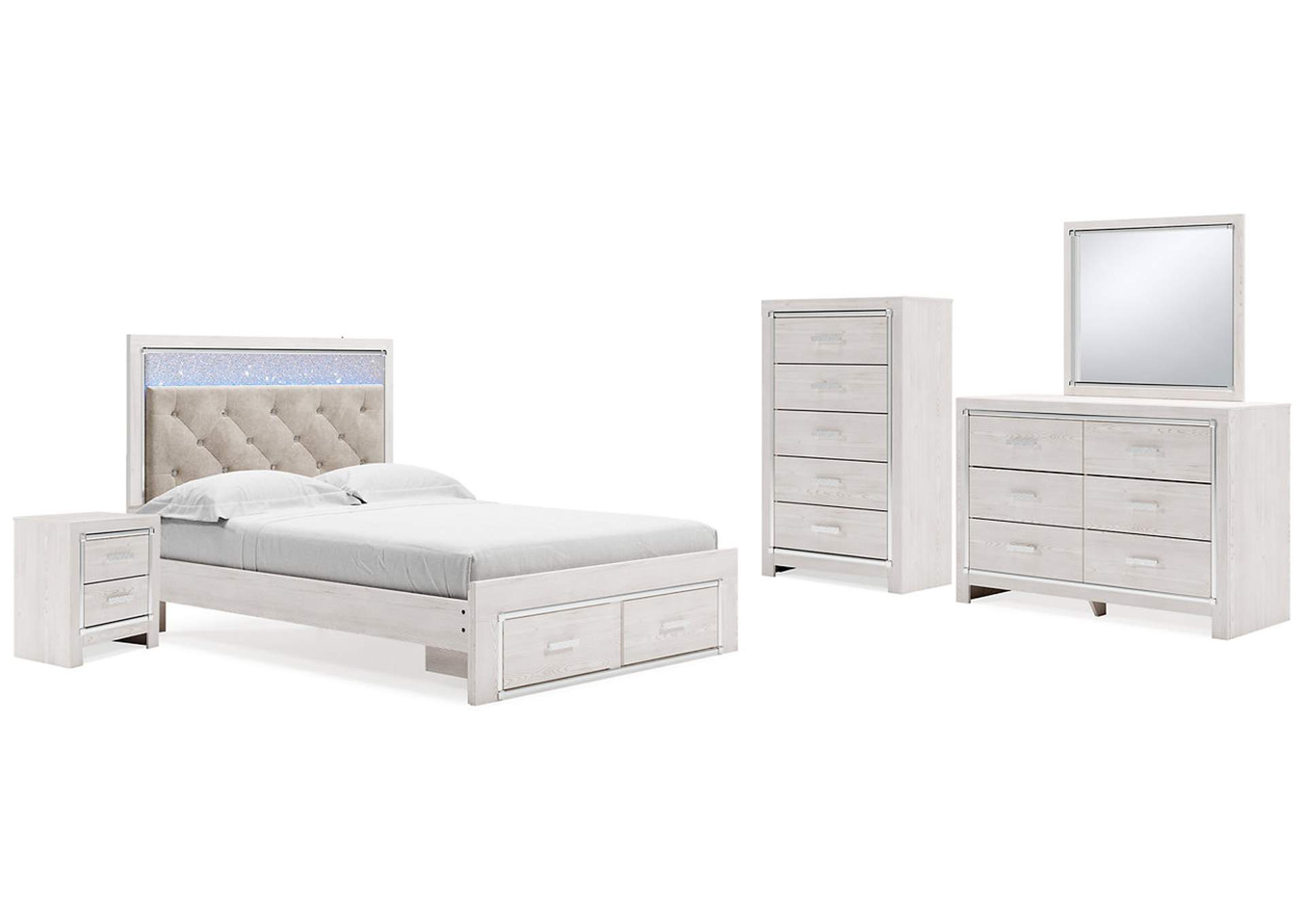 Altyra Queen Storage Bed, Dresser, Mirror, Chest and Nightstand,Signature Design By Ashley