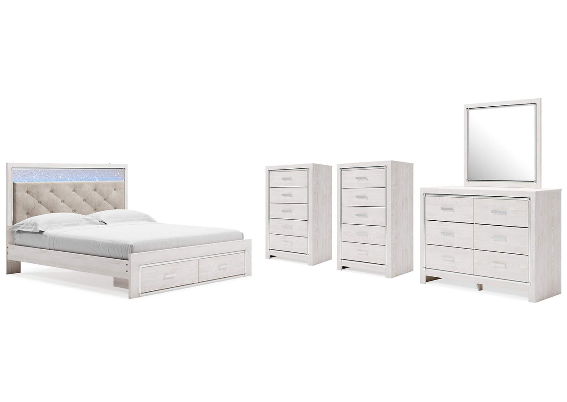 Altyra King Storage Bed, Dresser, Mirror and 2 Chests,Signature Design By Ashley