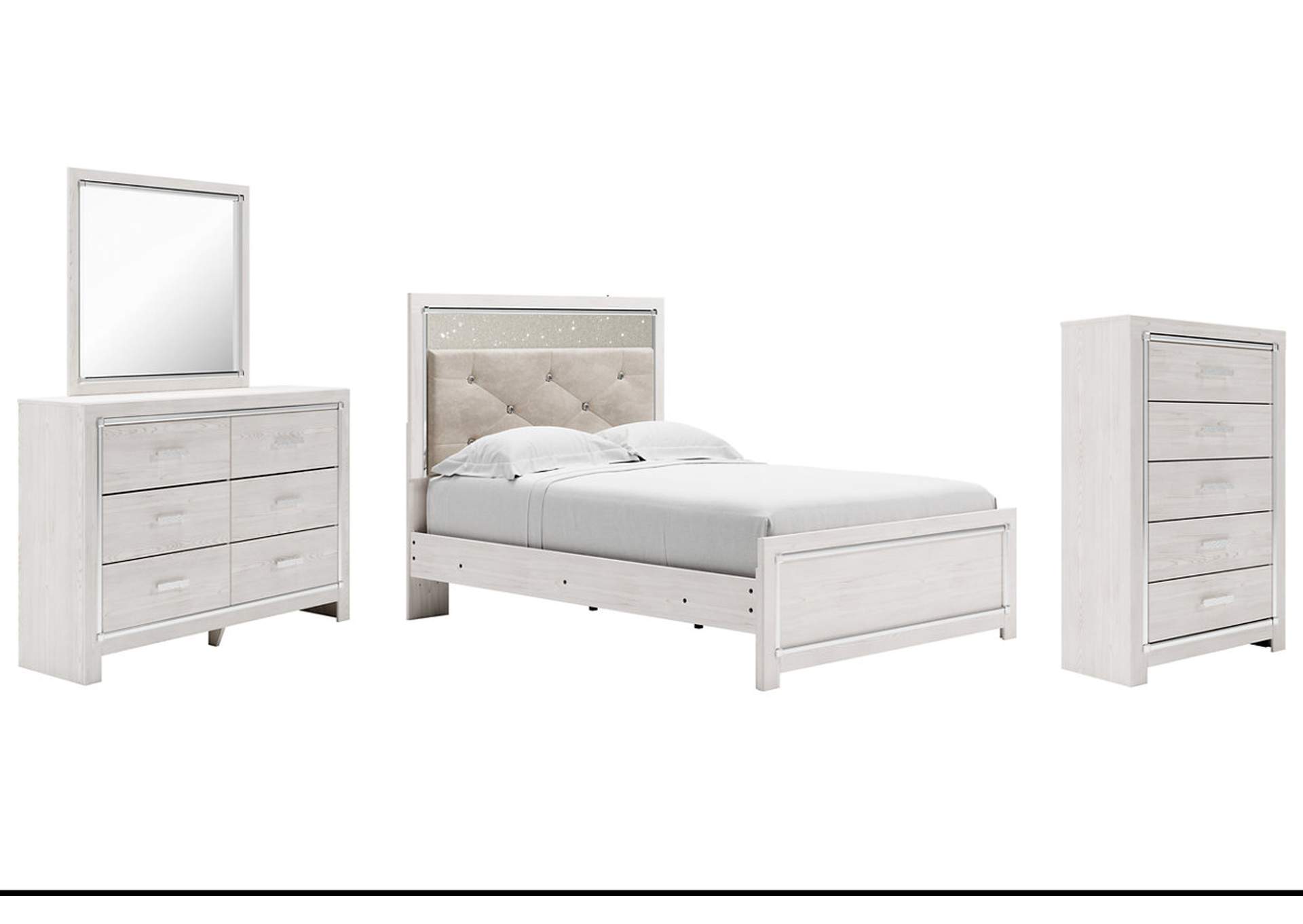 Altyra Full Panel Bed with Mirrored Dresser and Chest,Signature Design By Ashley