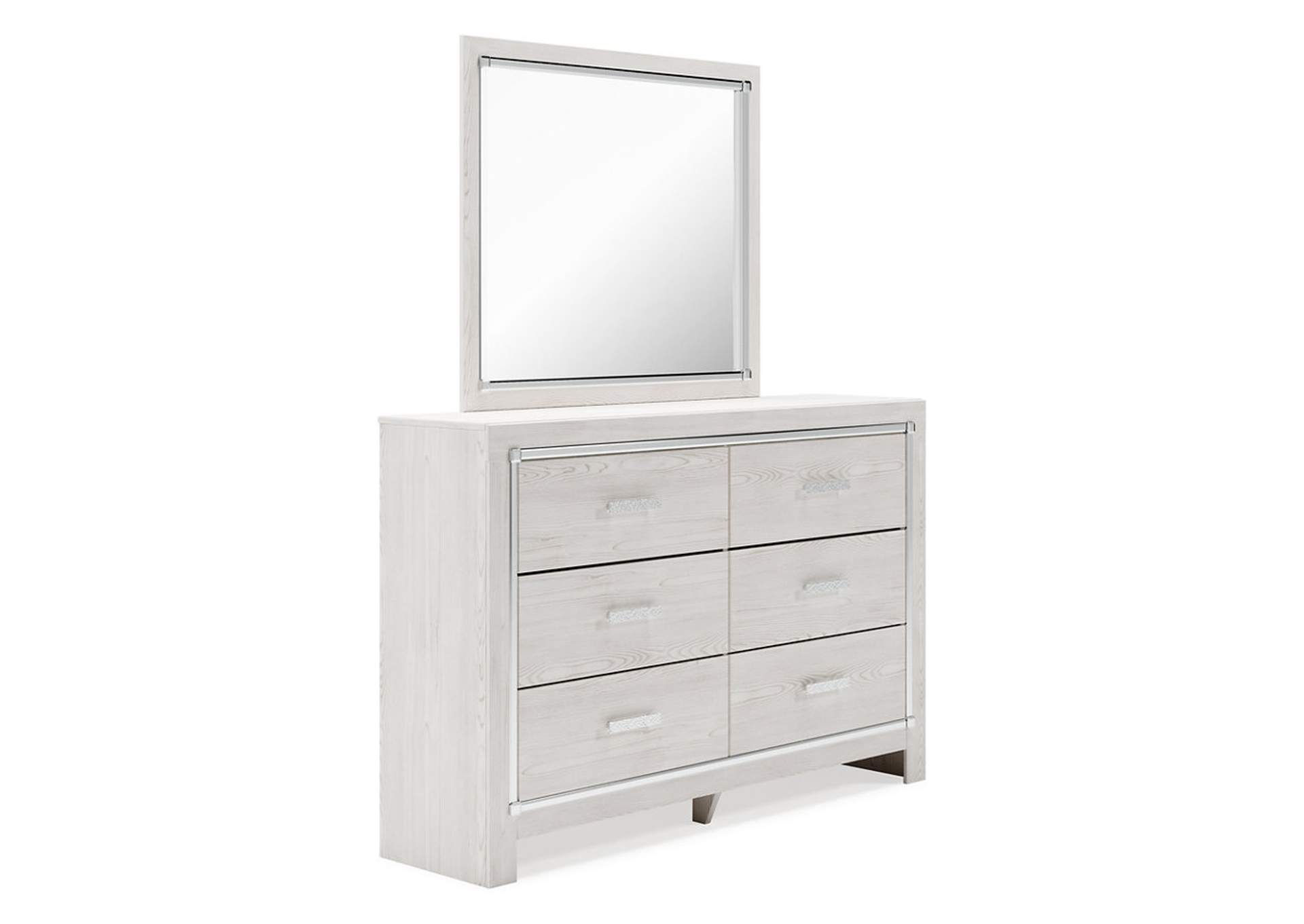 Altyra Queen Panel Bed with Mirrored Dresser, Chest and 2 Nightstands,Signature Design By Ashley