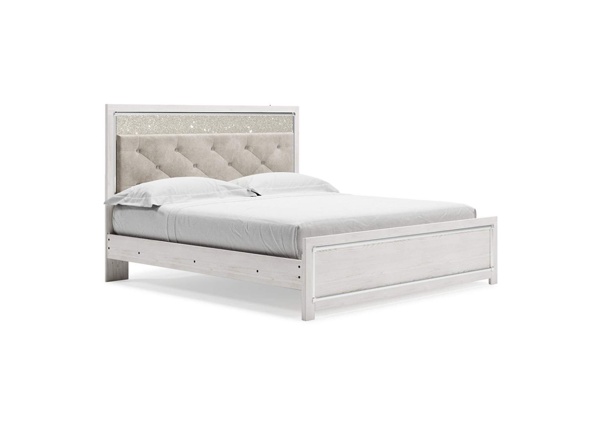 Altyra King Panel Bed with Mirrored Dresser, Chest and 2 Nightstands,Signature Design By Ashley