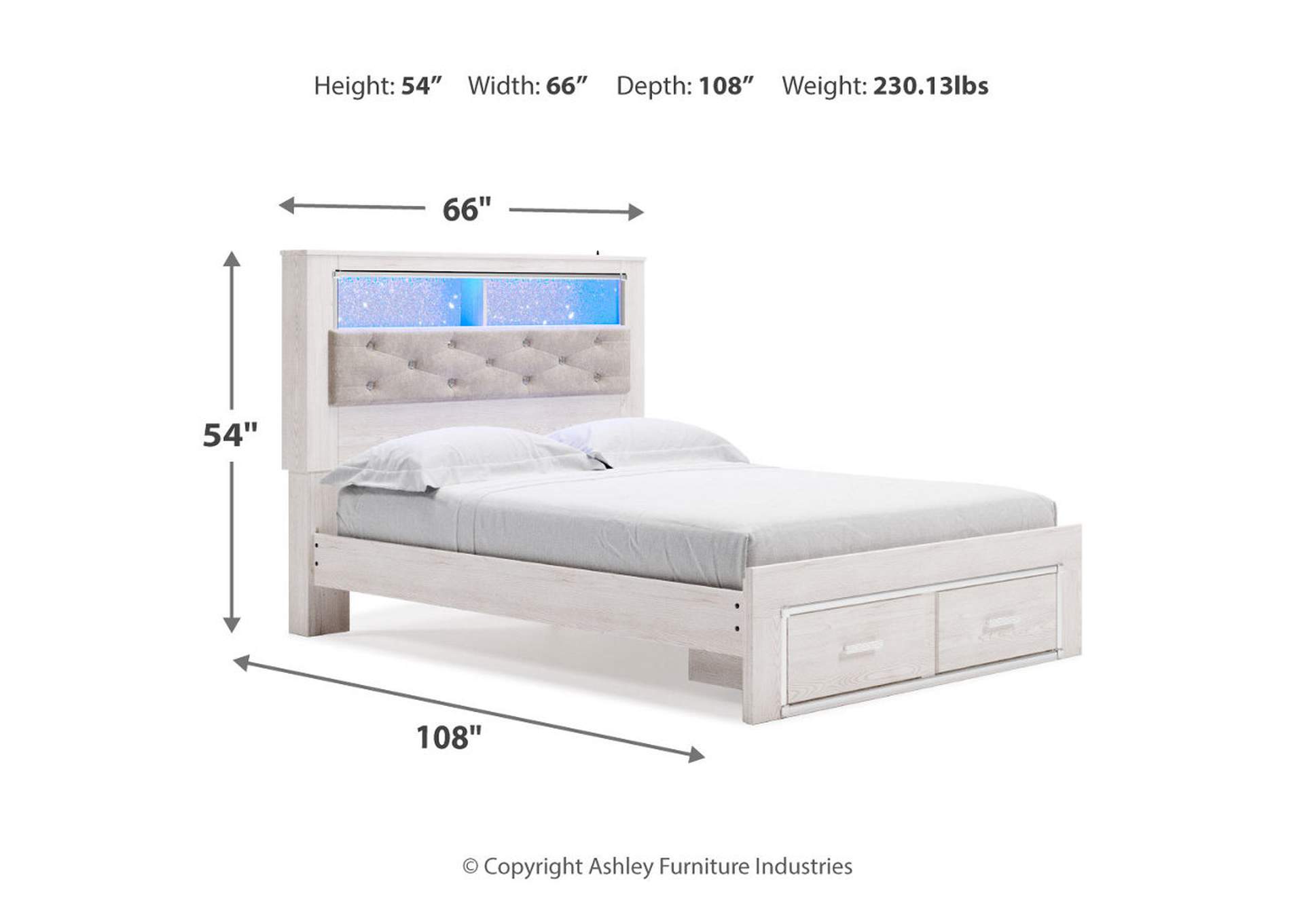 Altyra Queen Panel Storage Bed, Dresser, Mirror and Nightstand,Signature Design By Ashley