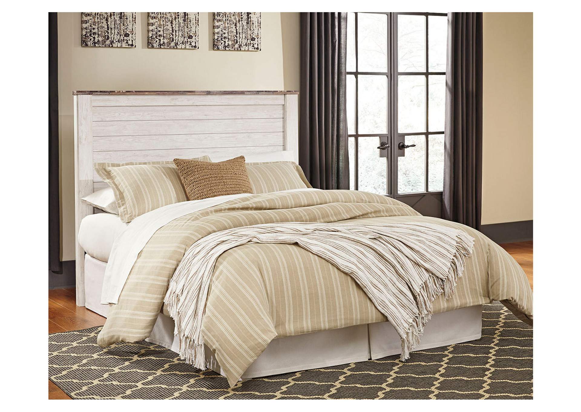 Willowton Queen/Full Panel Headboard Bed with Dresser,Signature Design By Ashley