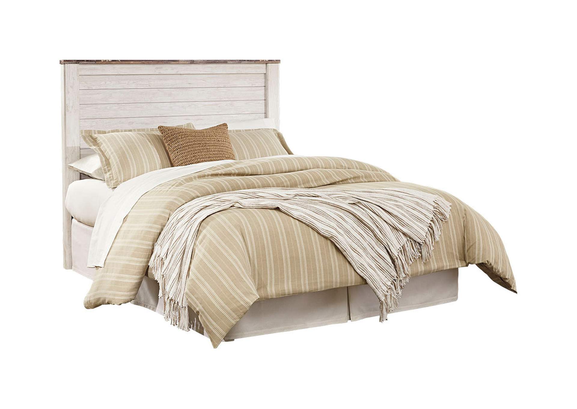 Willowton Queen/Full Panel Headboard Bed with Mirrored Dresser, Chest and Nightstand,Signature Design By Ashley