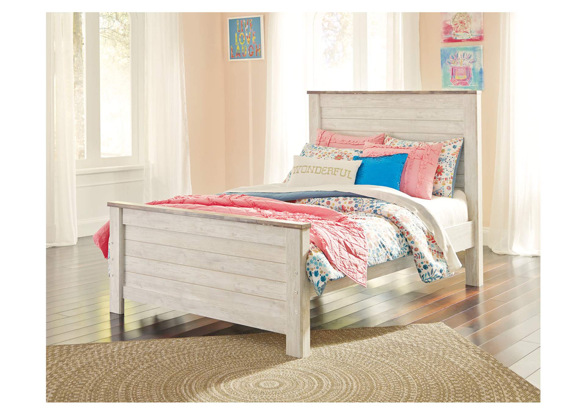Willowton Full Panel Bed with Nightstand,Signature Design By Ashley