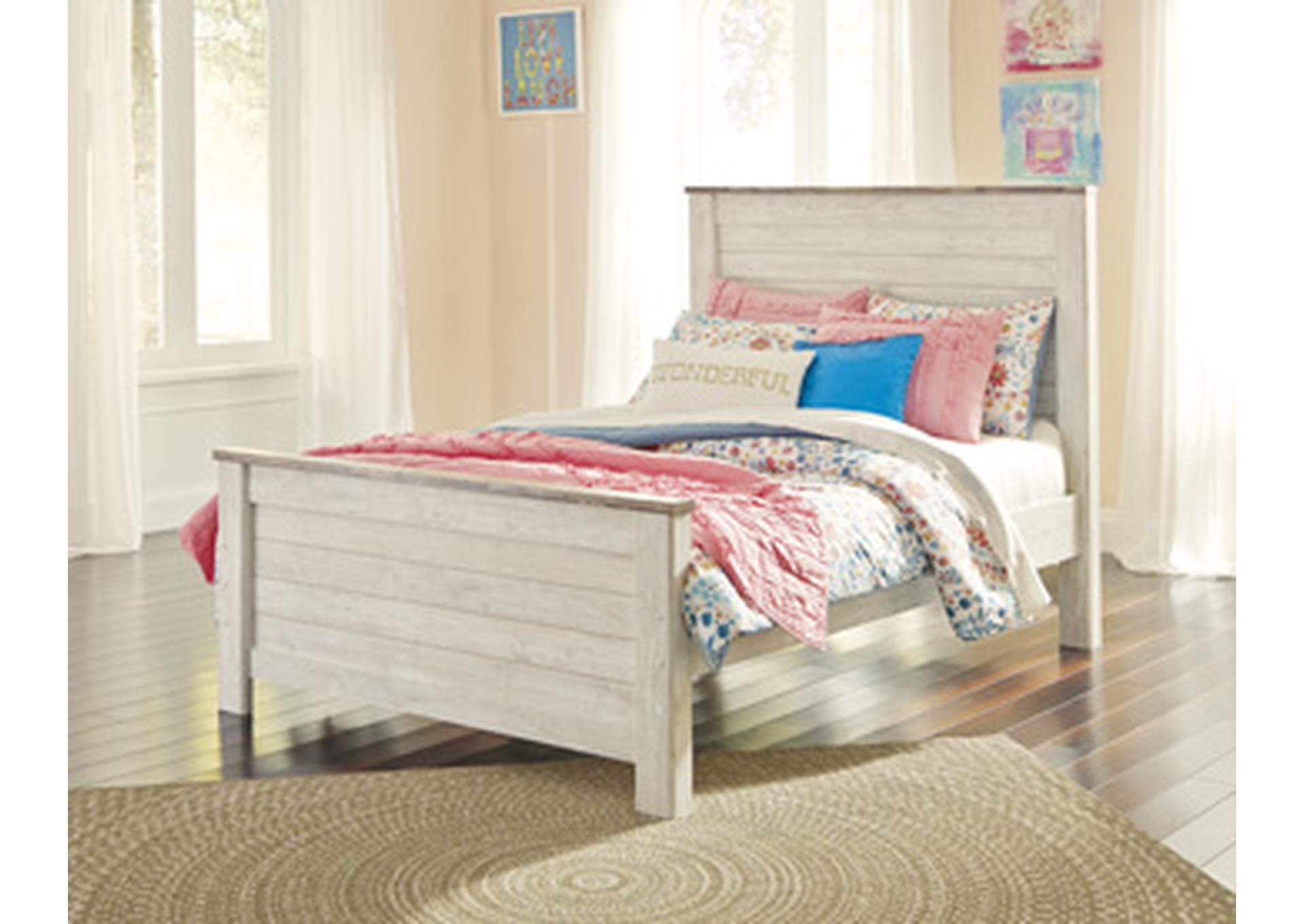 Willowton Full Panel Bed and Nightstand,Signature Design By Ashley
