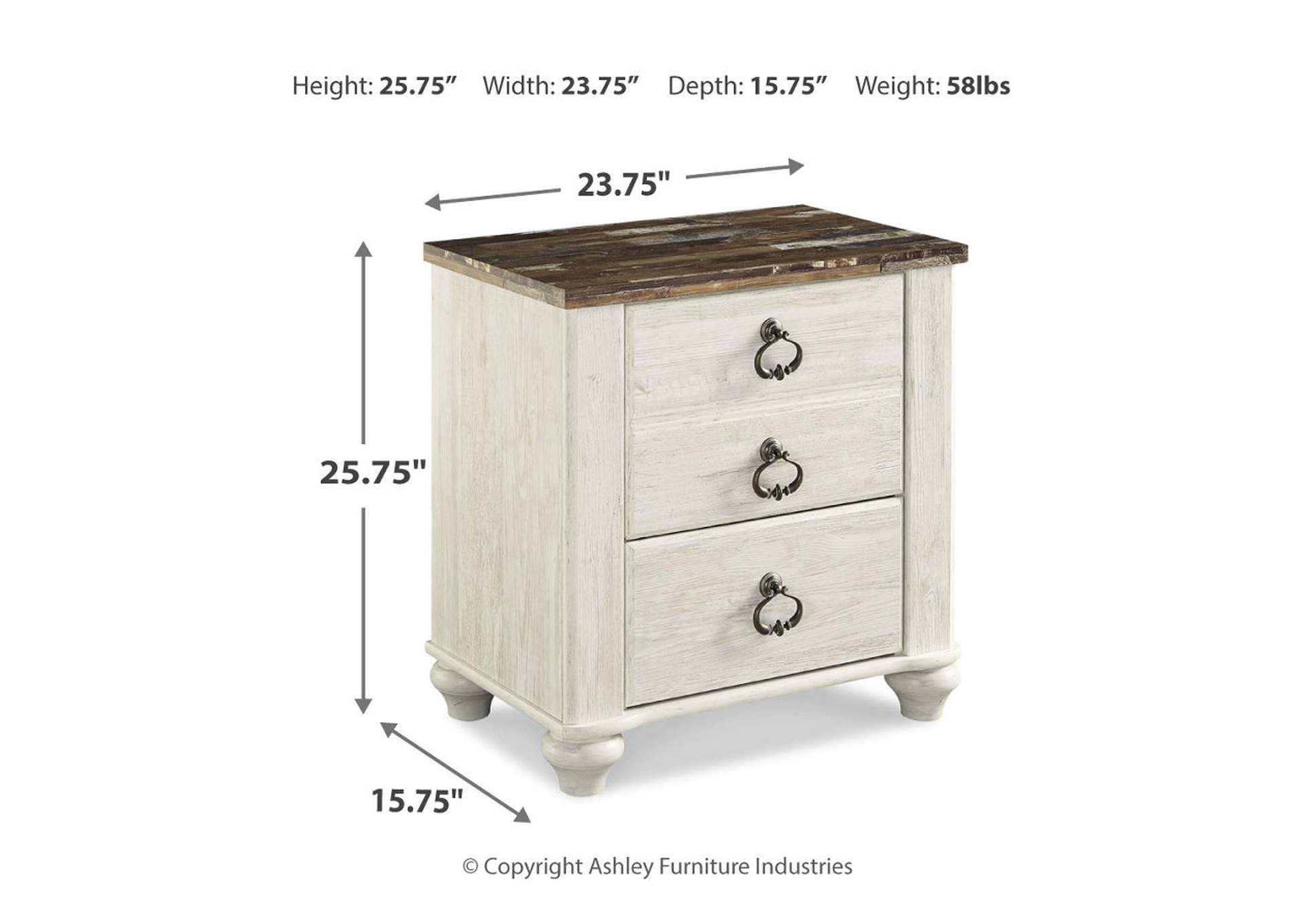Willowton Nightstand,Direct To Consumer Express