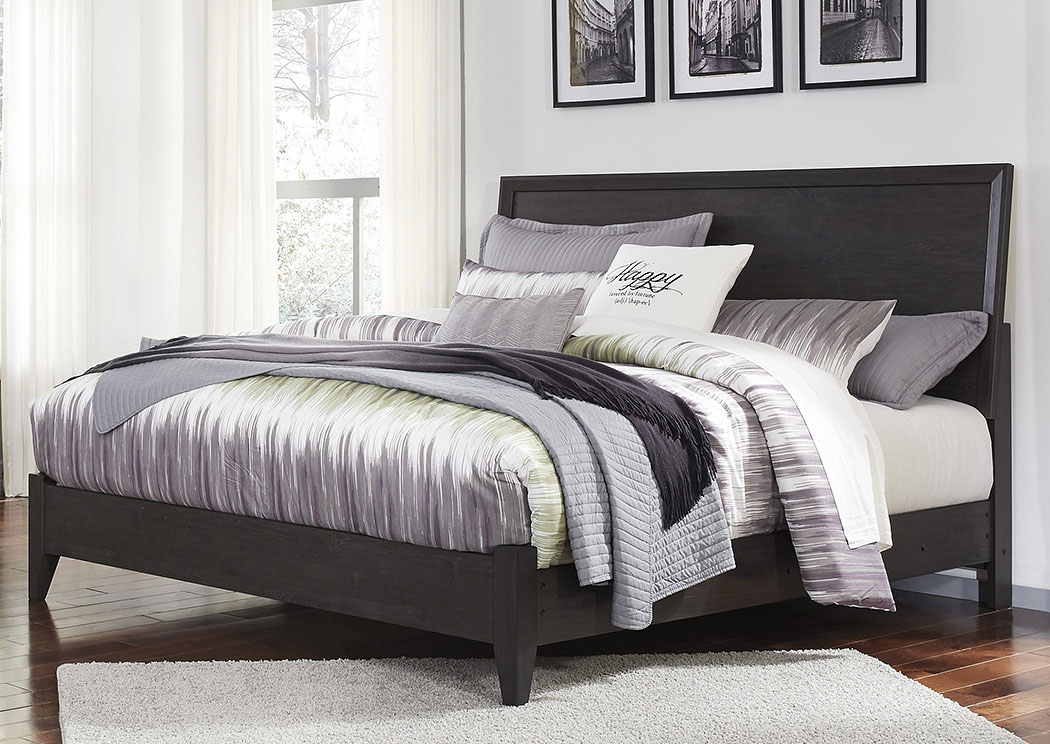 Daltori Black King Panel Bed,ABF Signature Design by Ashley