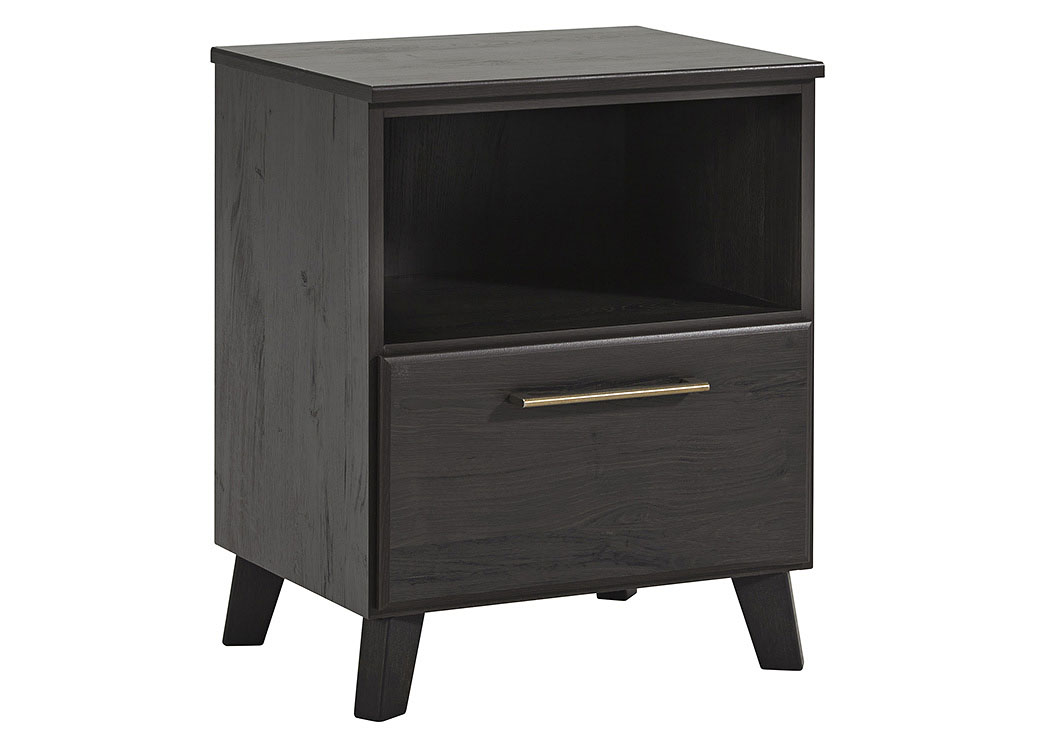 Daltori Black One Drawer Night Stand,ABF Signature Design by Ashley