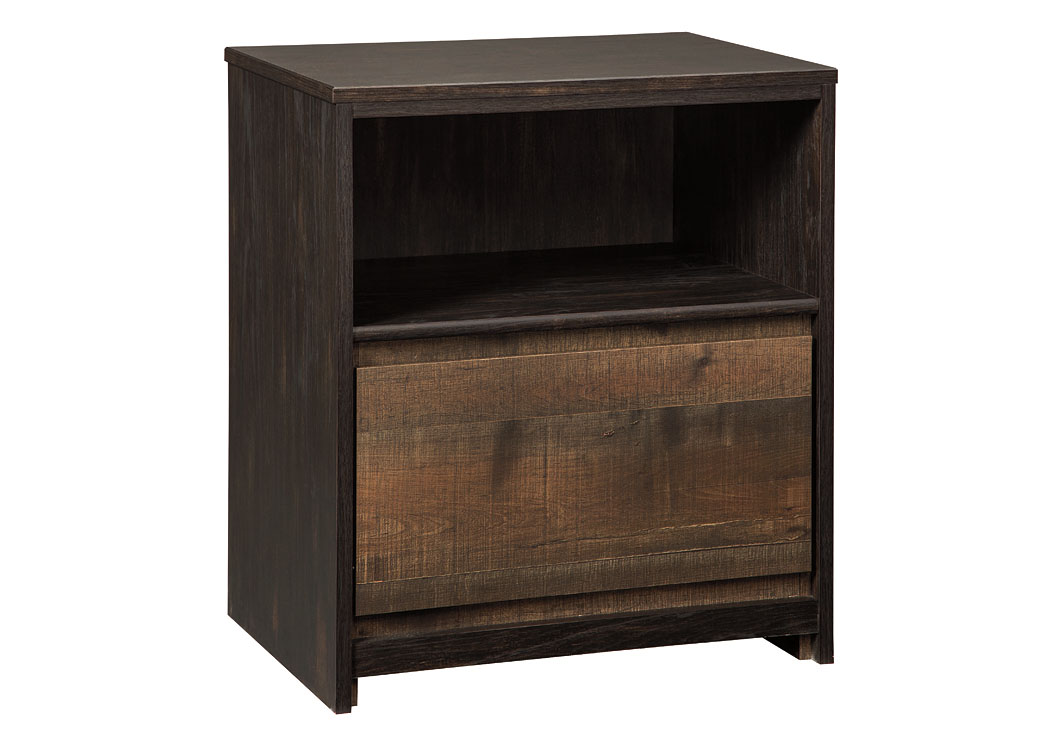 Windlore Dark Brown One Drawer Nightstand,ABF Signature Design by Ashley