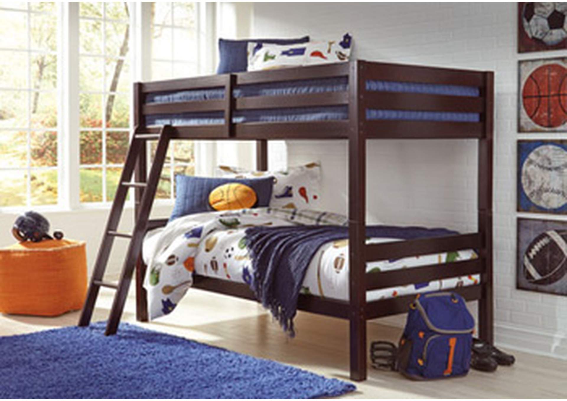 Halanton Twin over Twin Bunk Bed with Ladder,Signature Design By Ashley