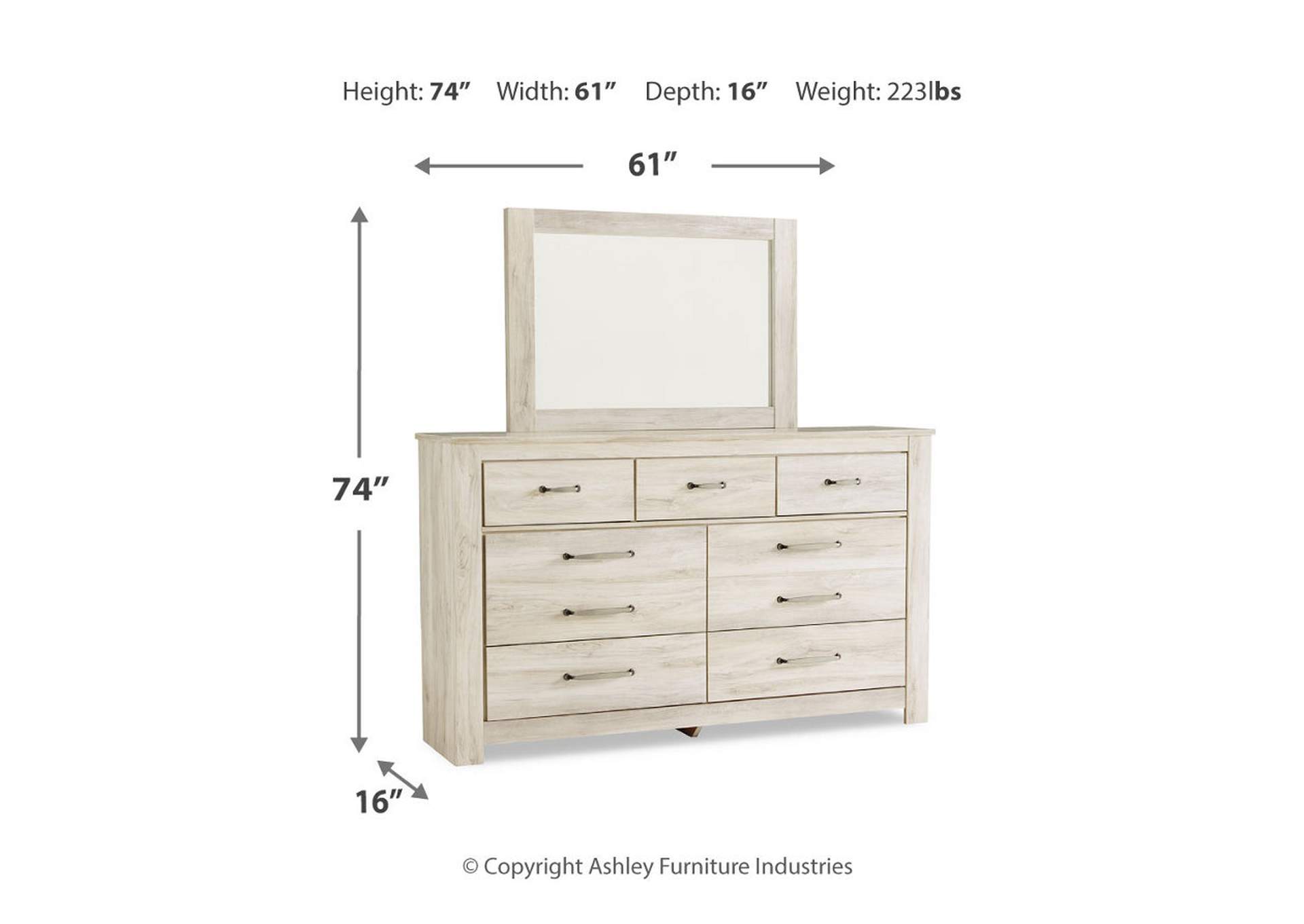 Bellaby Queen Panel Bed, Dresser, Mirror, Chest and 2 Nightstands,Signature Design By Ashley